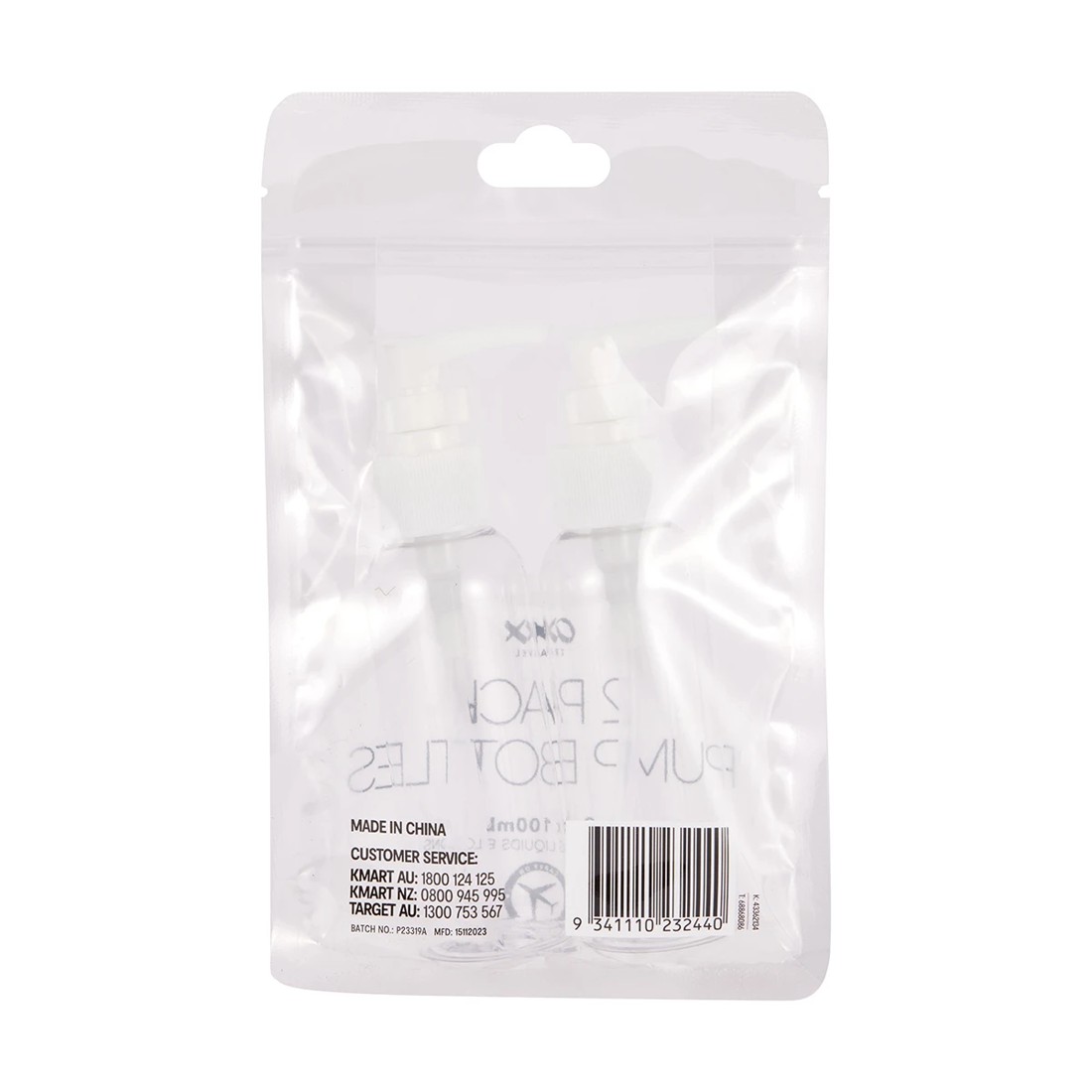 9 OXX Travel 2 Pack Pump Bottles - White and Clear, 9 of 9