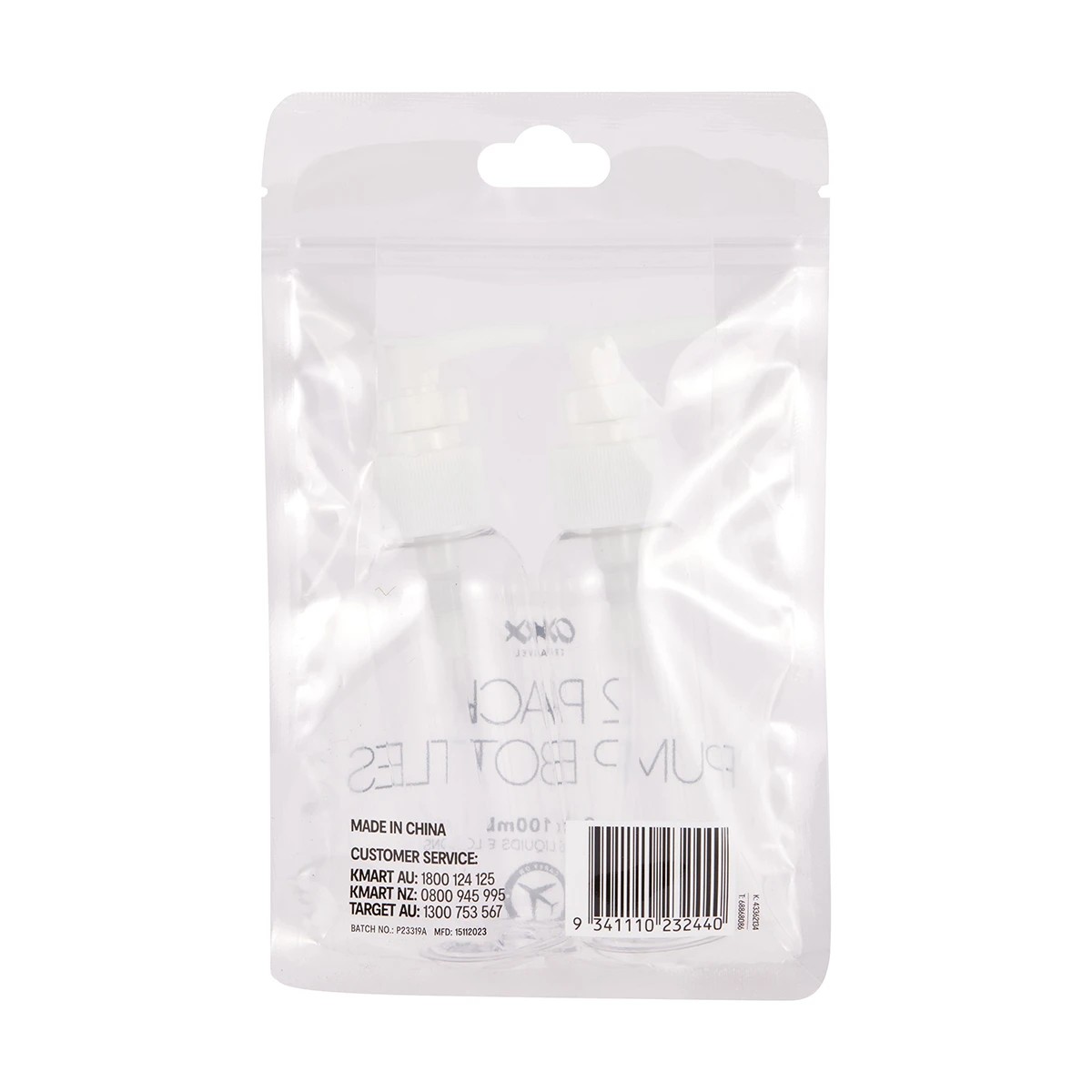 9 OXX Travel 2 Pack Pump Bottles - White and Clear, 9 of 9