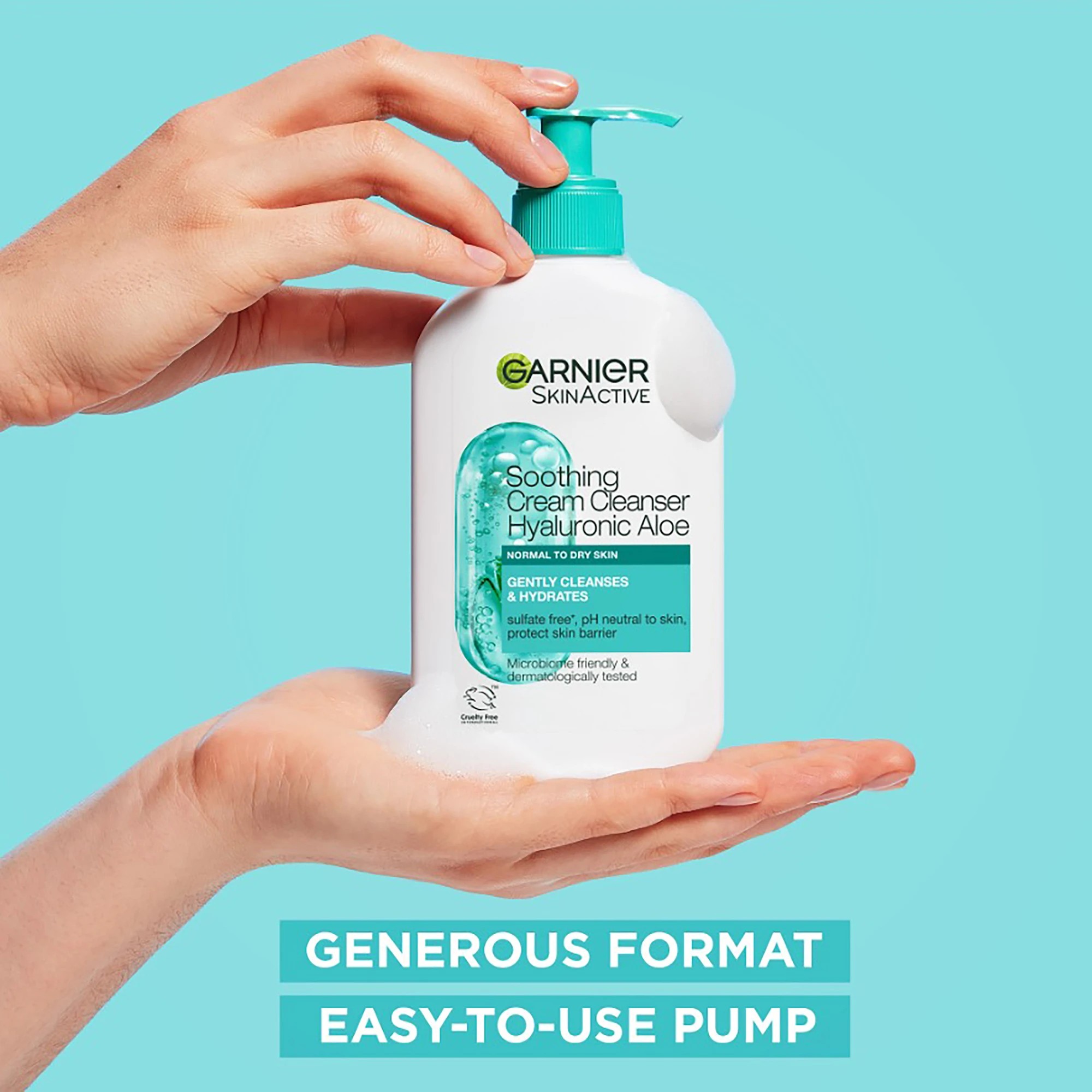 7 Garnier SkinActive Soothing Cream Cleanser 250ml - Hyaluronic Acid and Aloe Vera, 7 of 10