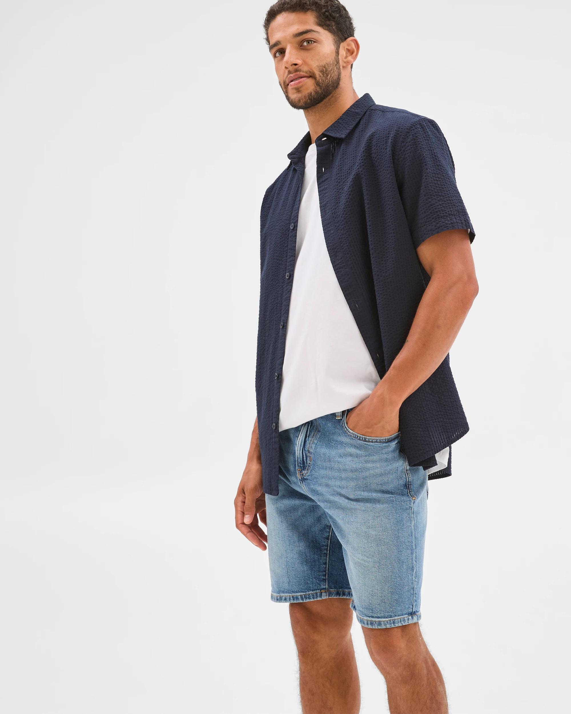 1 Target Denim Shorts MID BLUE, 1 of 6