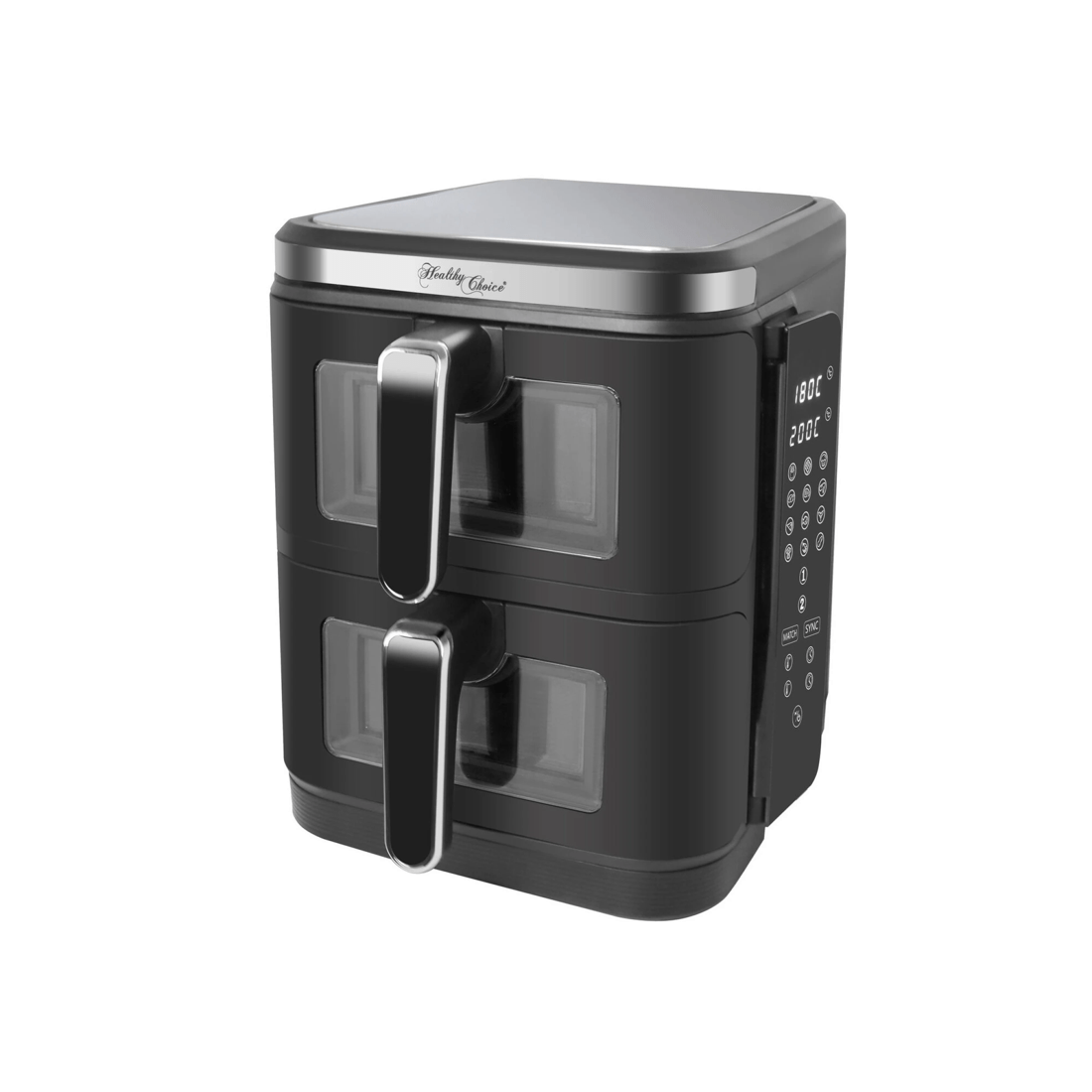 6 Healthy Choice 2400W 11L Double Decker Digital Dual Zone Air Fryer with 2 Cooking Zones & Foldable Screen, 6 of 9