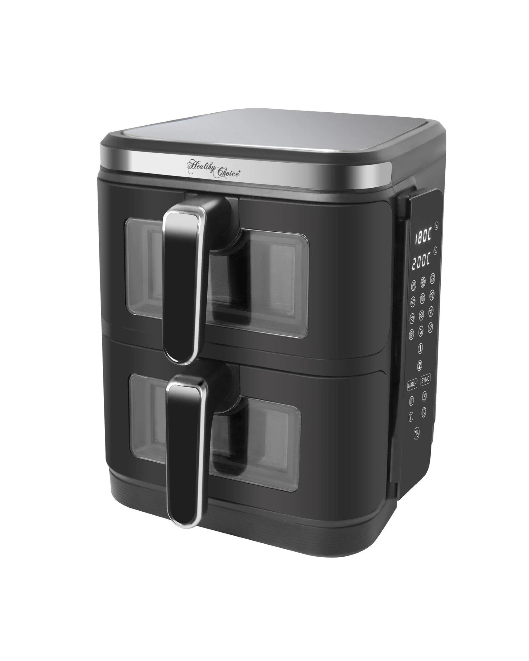 6 Healthy Choice 2400w 11l Double Decker Digital Dual Zone Air Fryer With 2 Cooking Zones & Foldable Screen, 6 of 9