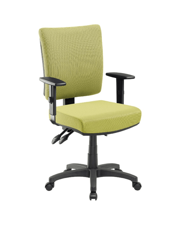 Flash II Deluxe Heavy-Duty Ergonomic Chair with Arms Green Drafting Chairs
