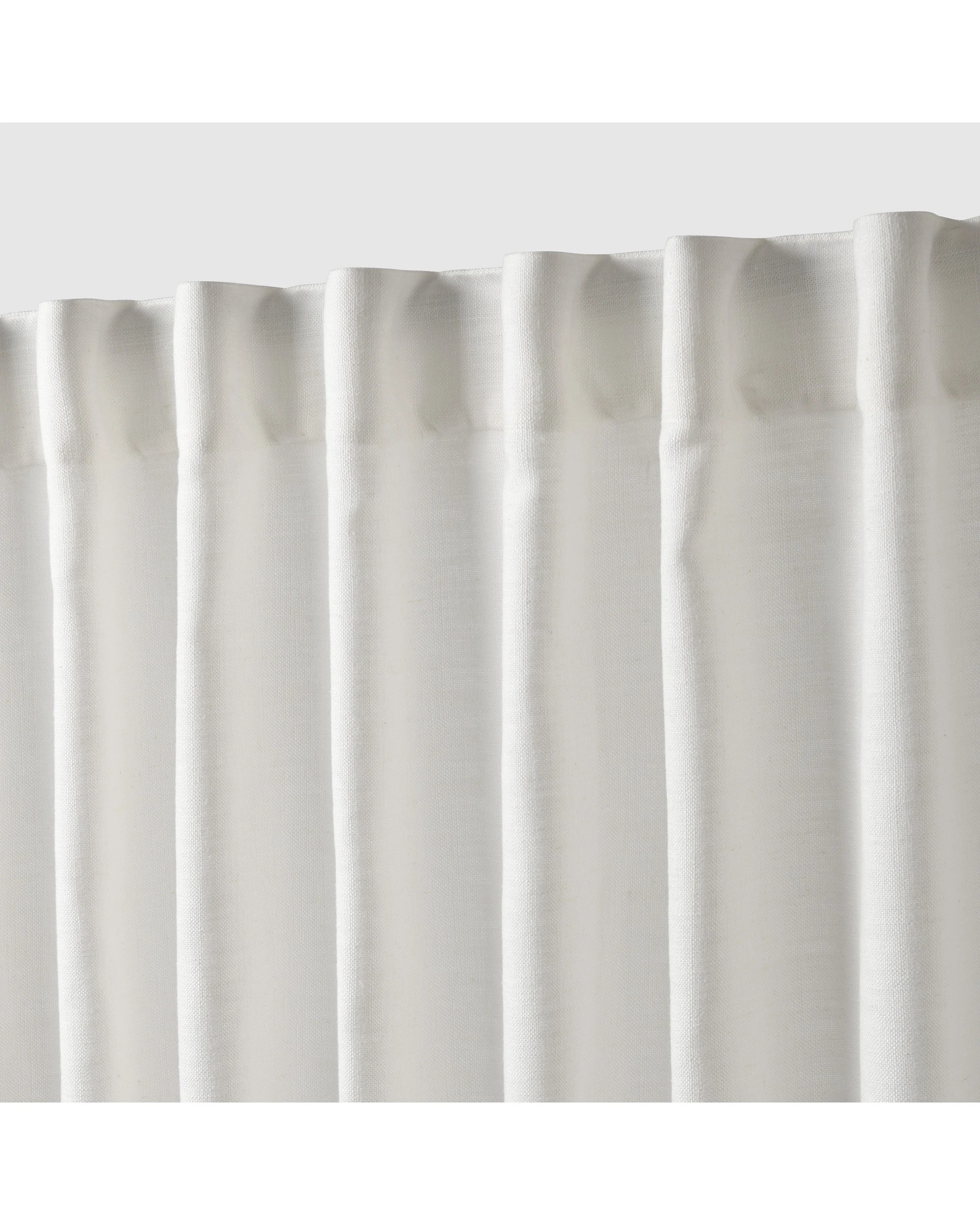 3 Cadence & Co. Adria Light Filtering Linen Blend Concealed Tab Top Curtain Twin Pack 180x223cm - Snow, 3 of 6