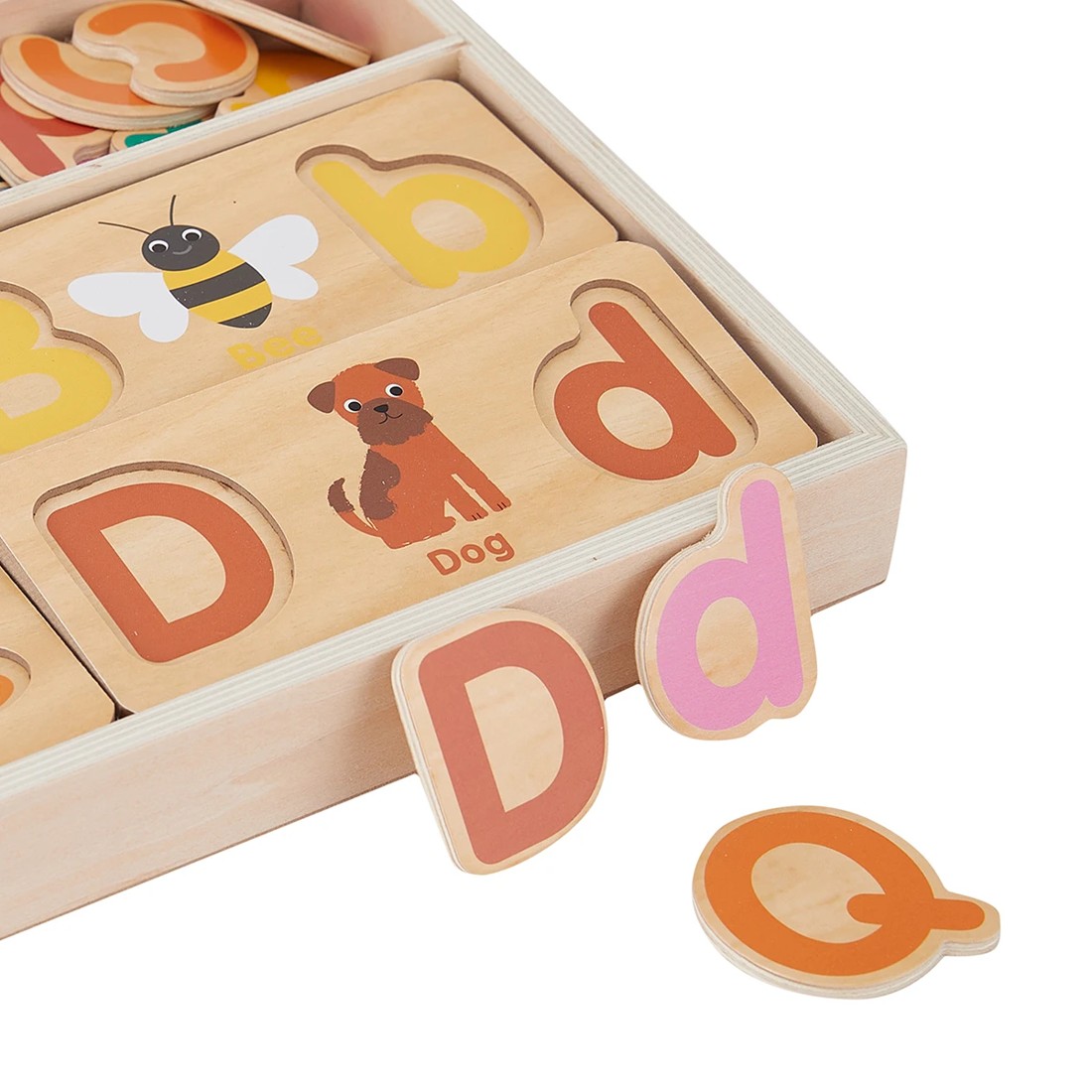 4 Wooden ABC Matching Puzzle Set, 4 of 8