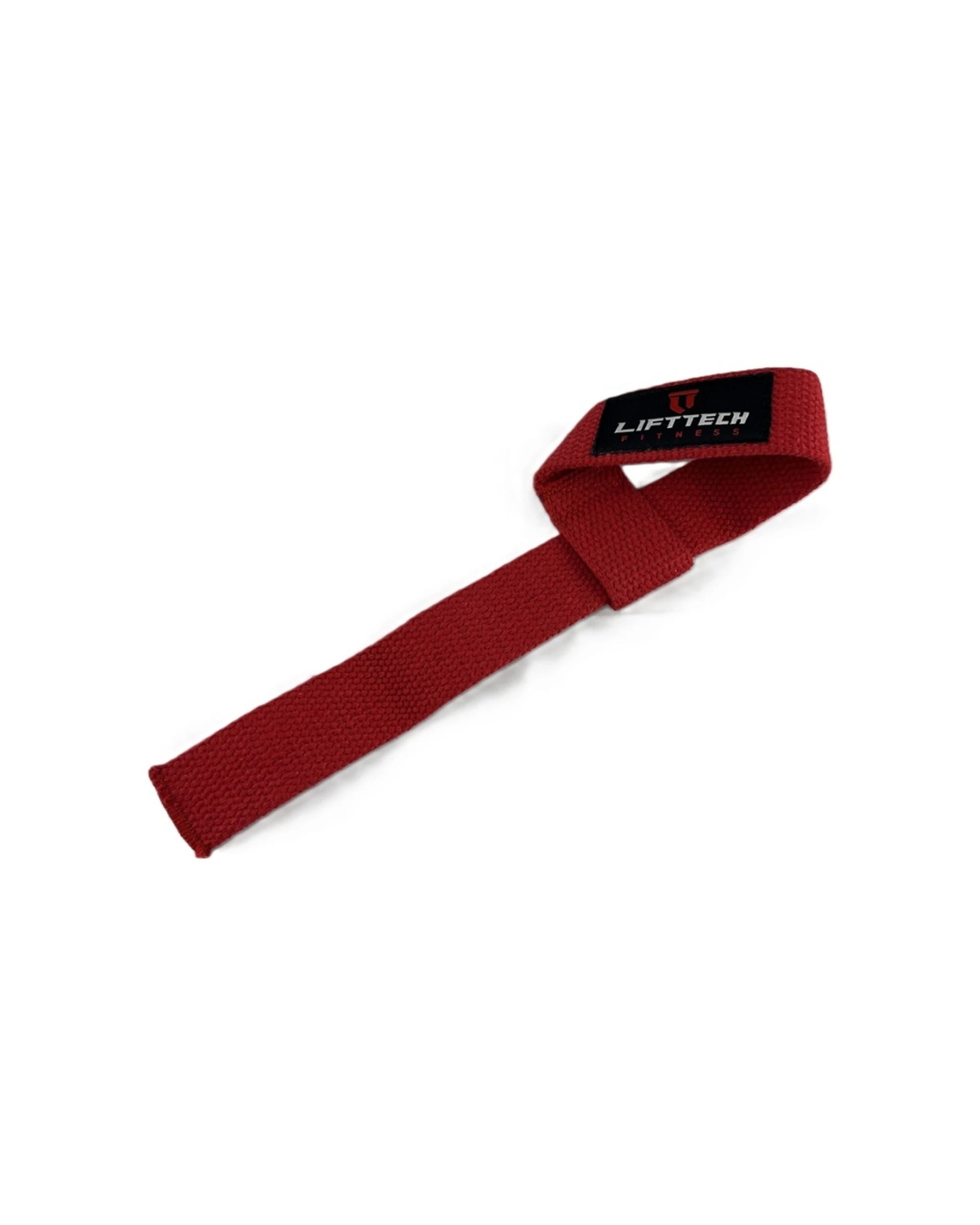 2 Lift-Tech Fitness 2pc Cotton Heavy Lifting Support Durable Grip Straps 21 Inch - Red, 2 of 2
