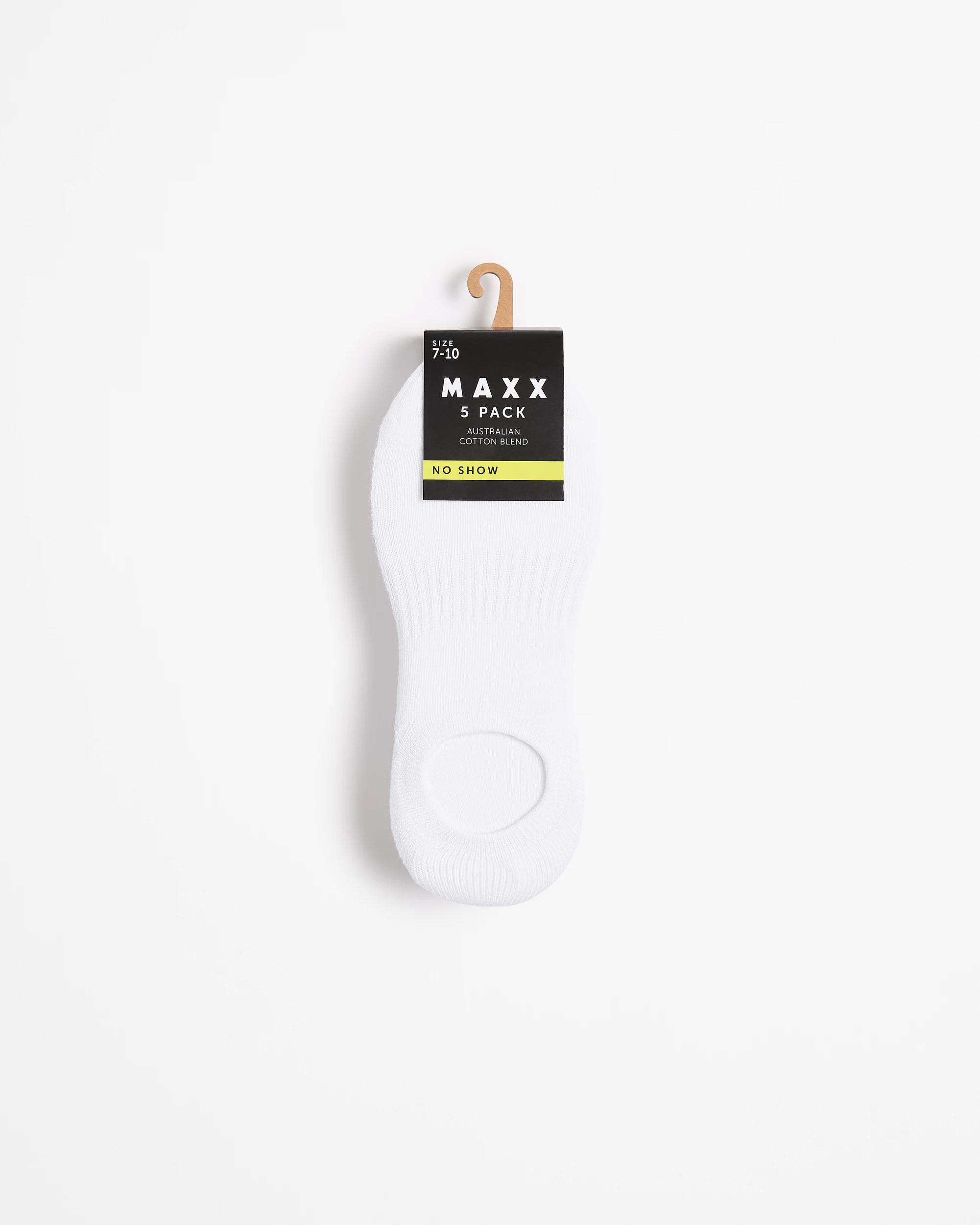 2 Australian Cotton Blend 5 Pack Sport No Show Socks - Maxx WHITE, 2 of 3