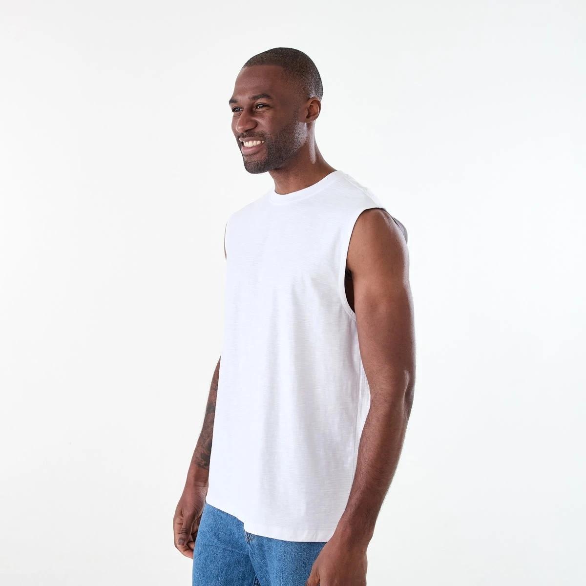 2 Oversized Slub Muscle WHITE, 2 of 6