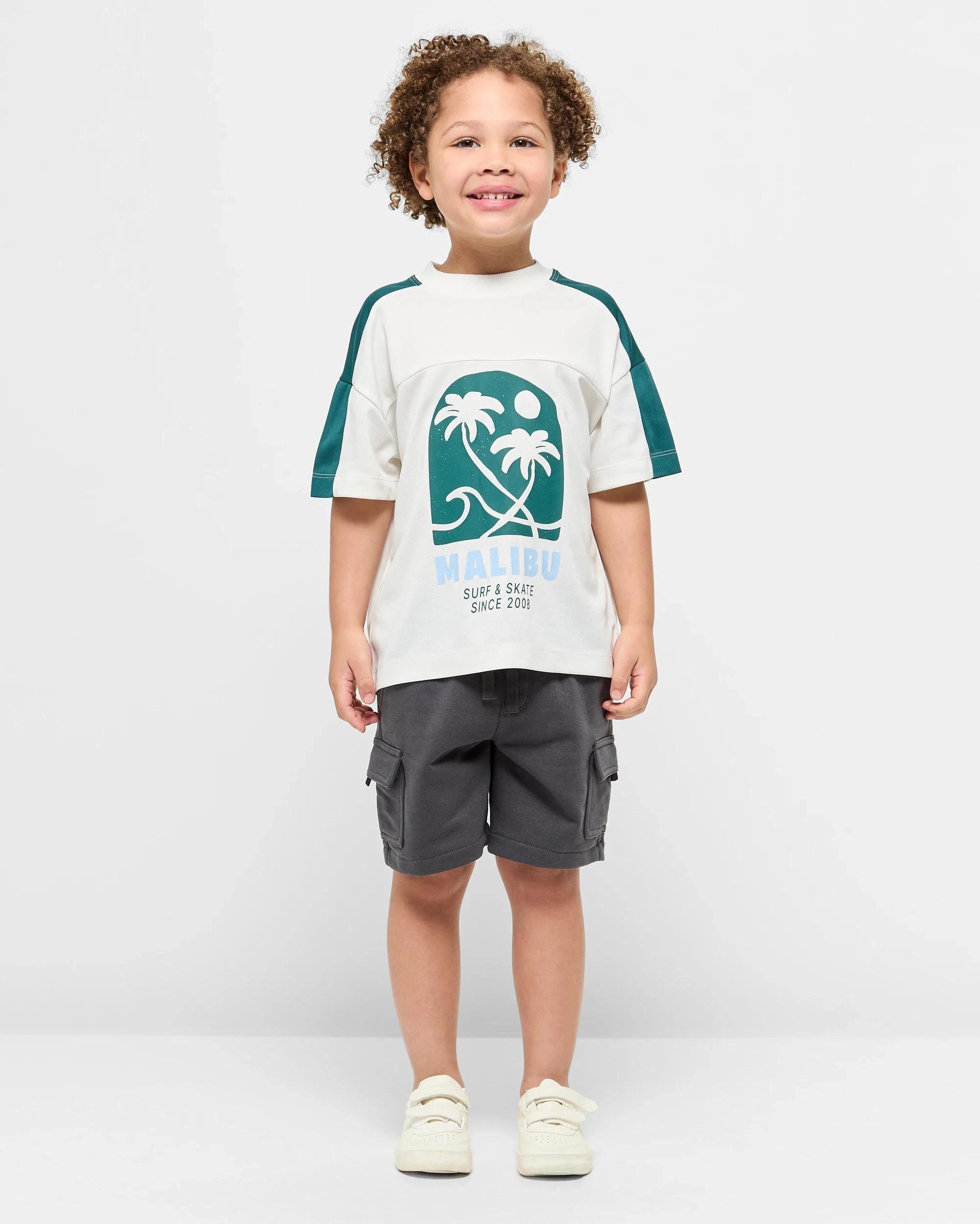 2 Target Spliced Sport Oversized T-shirt MALIBU, 2 of 5