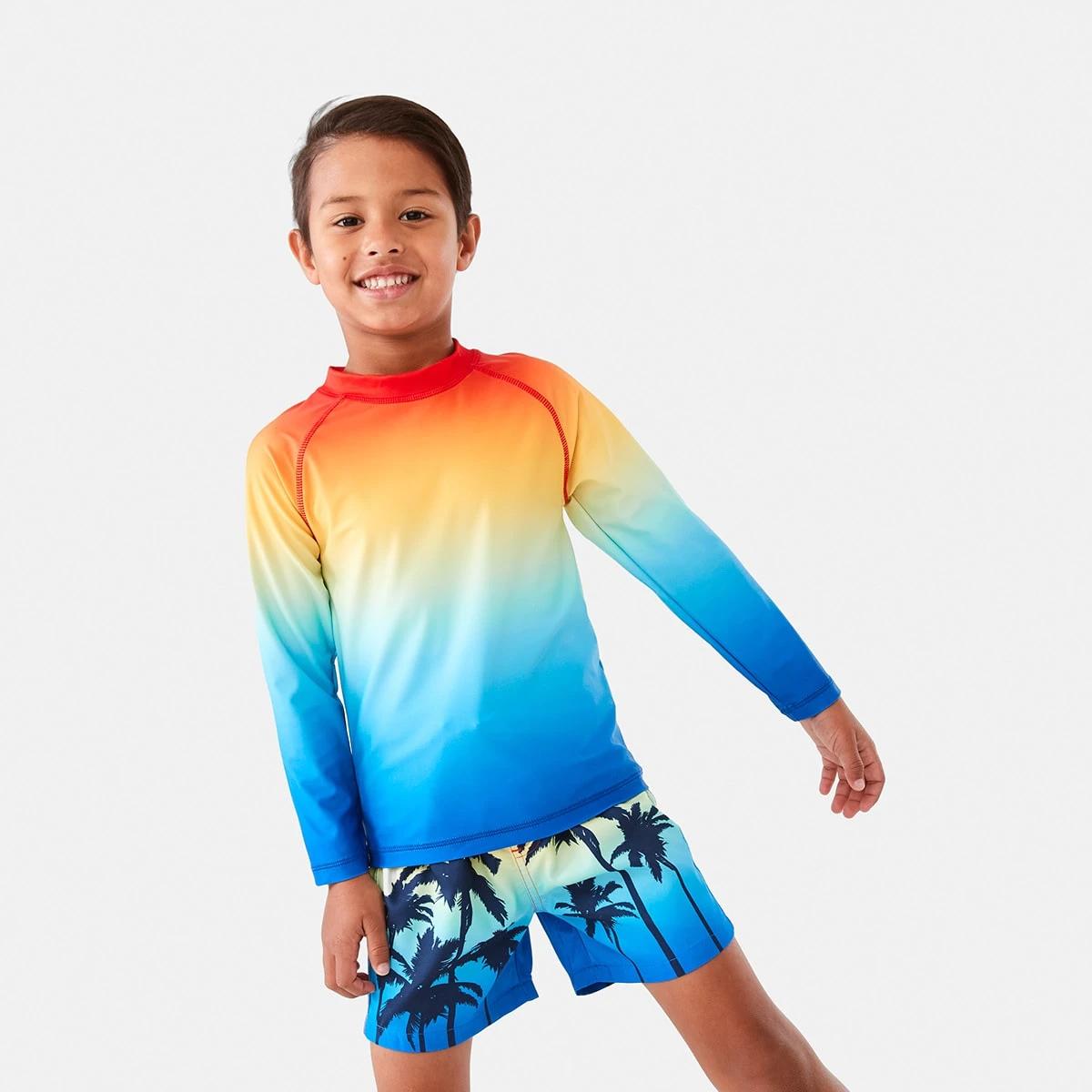 1 Ombre Long Sleeve Rash Vest Ombre, 1 of 8