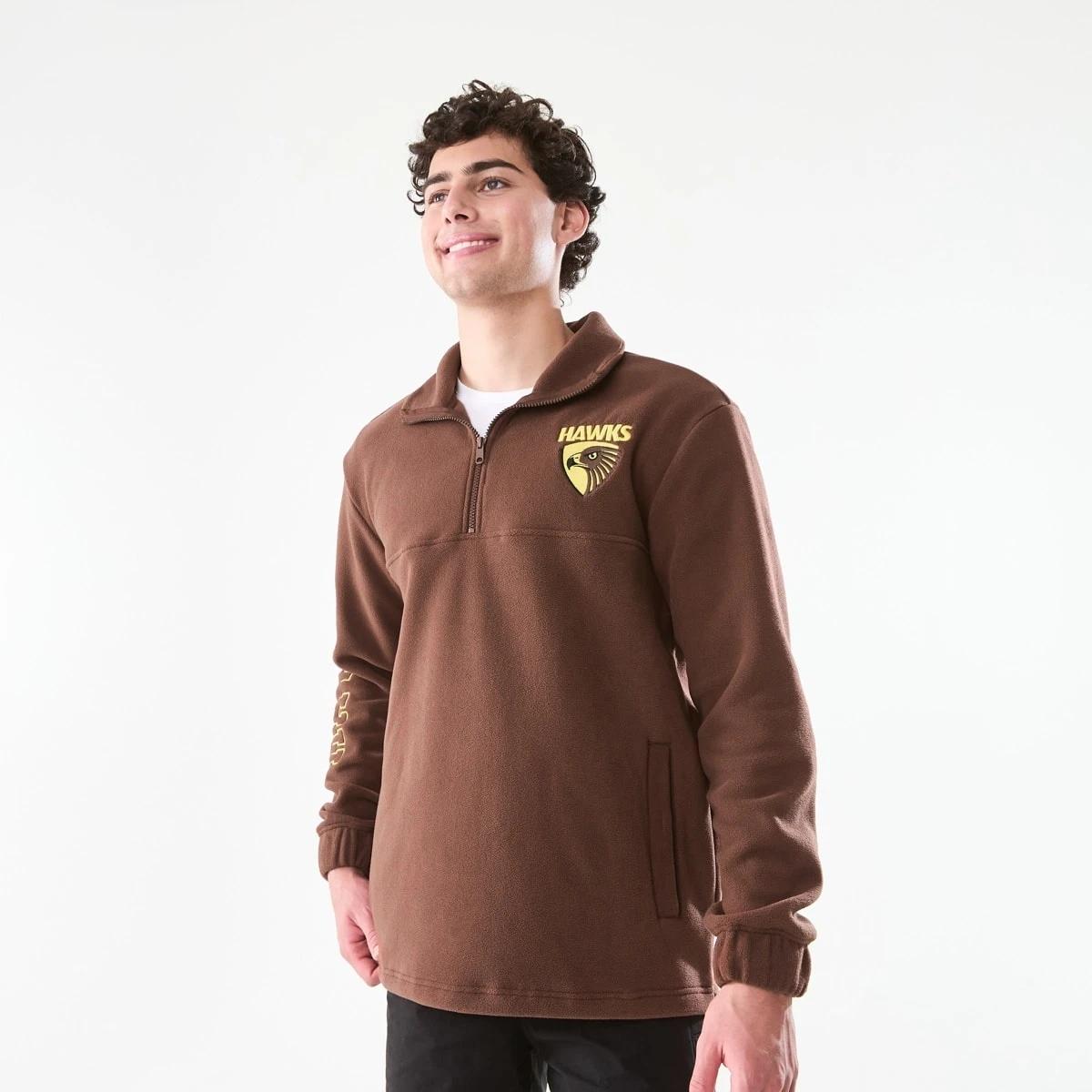 3 Official AFL Adult Polar Fleece Top Hawthorn, 3 of 9