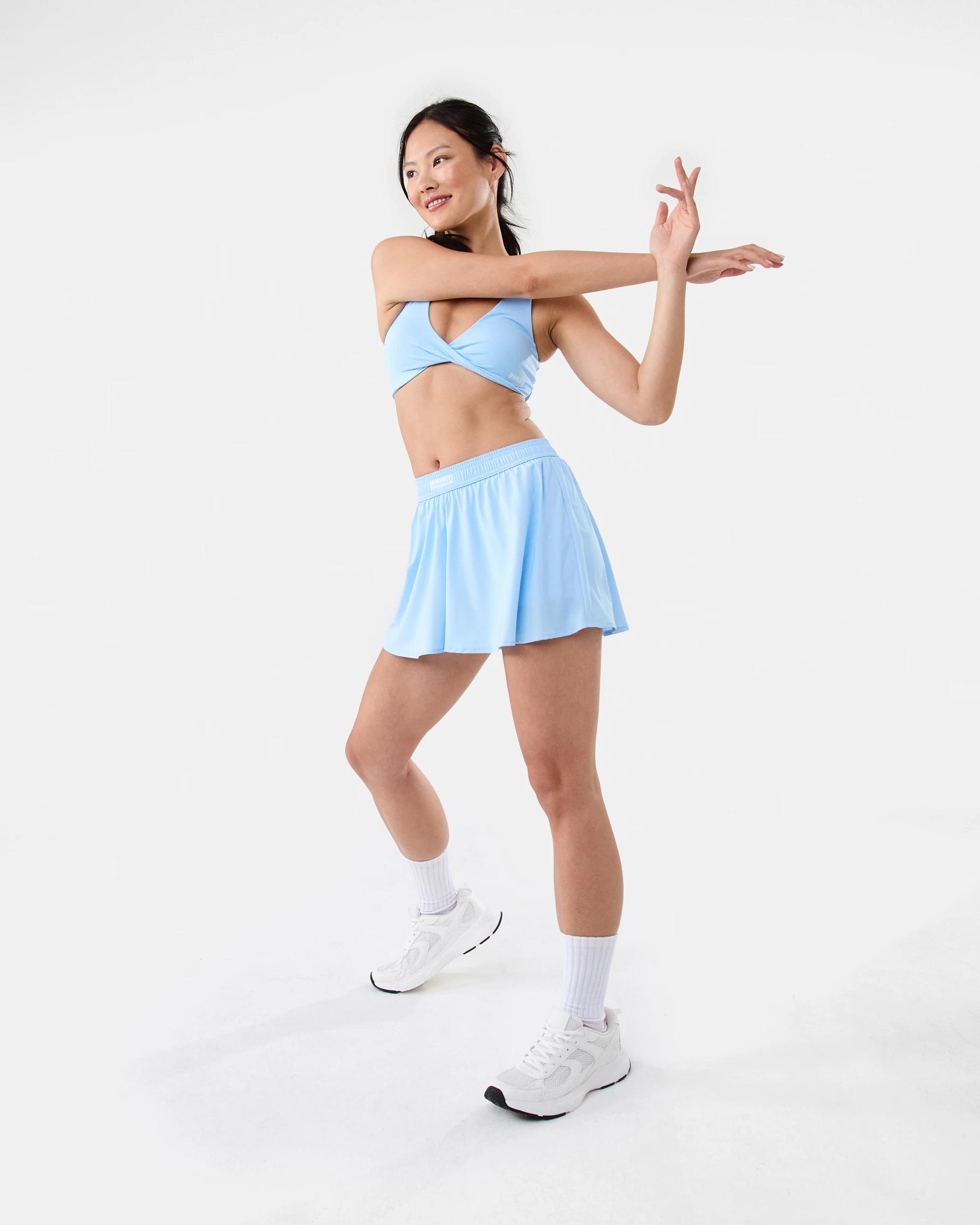 3 Everlast Womens Tennis Shorts Blue Chalk, 3 of 7