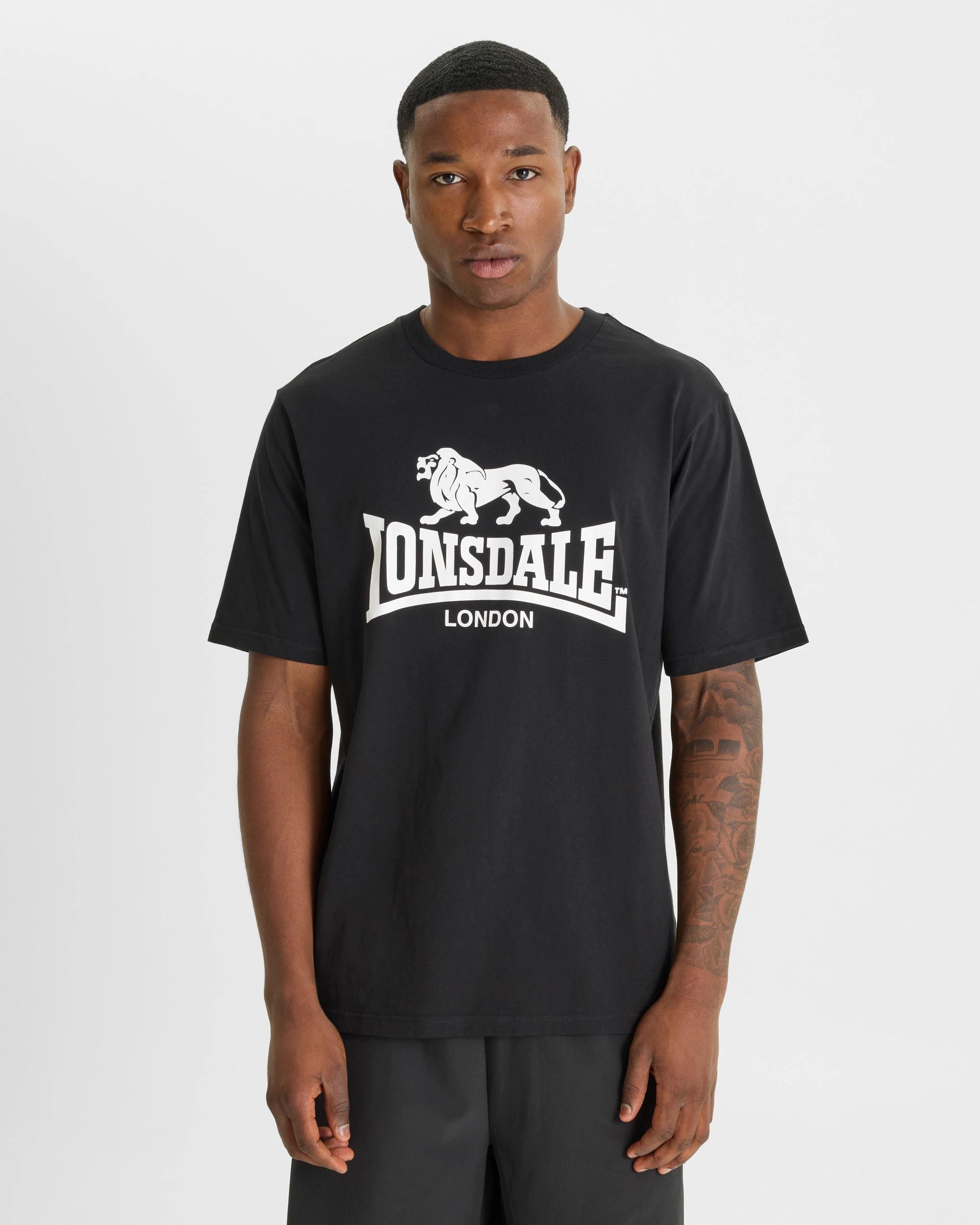1 Lonsdale London Logo Short Sleeve T-Shirt BLACK, 1 of 6