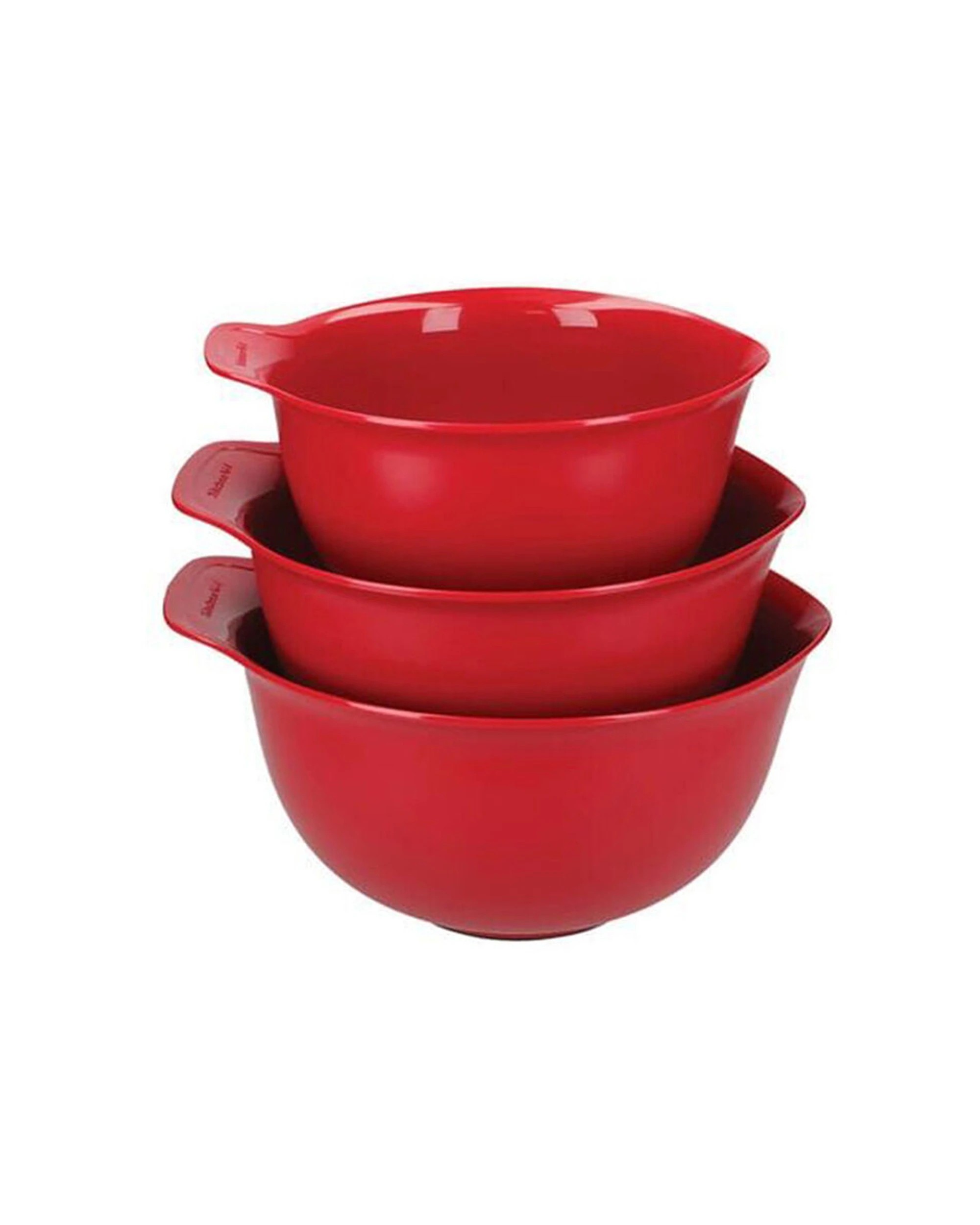 2 KitchenAid 3pc Non-Slip Cooking Utensil Mixing Bowls Set - Red, 2 of 5