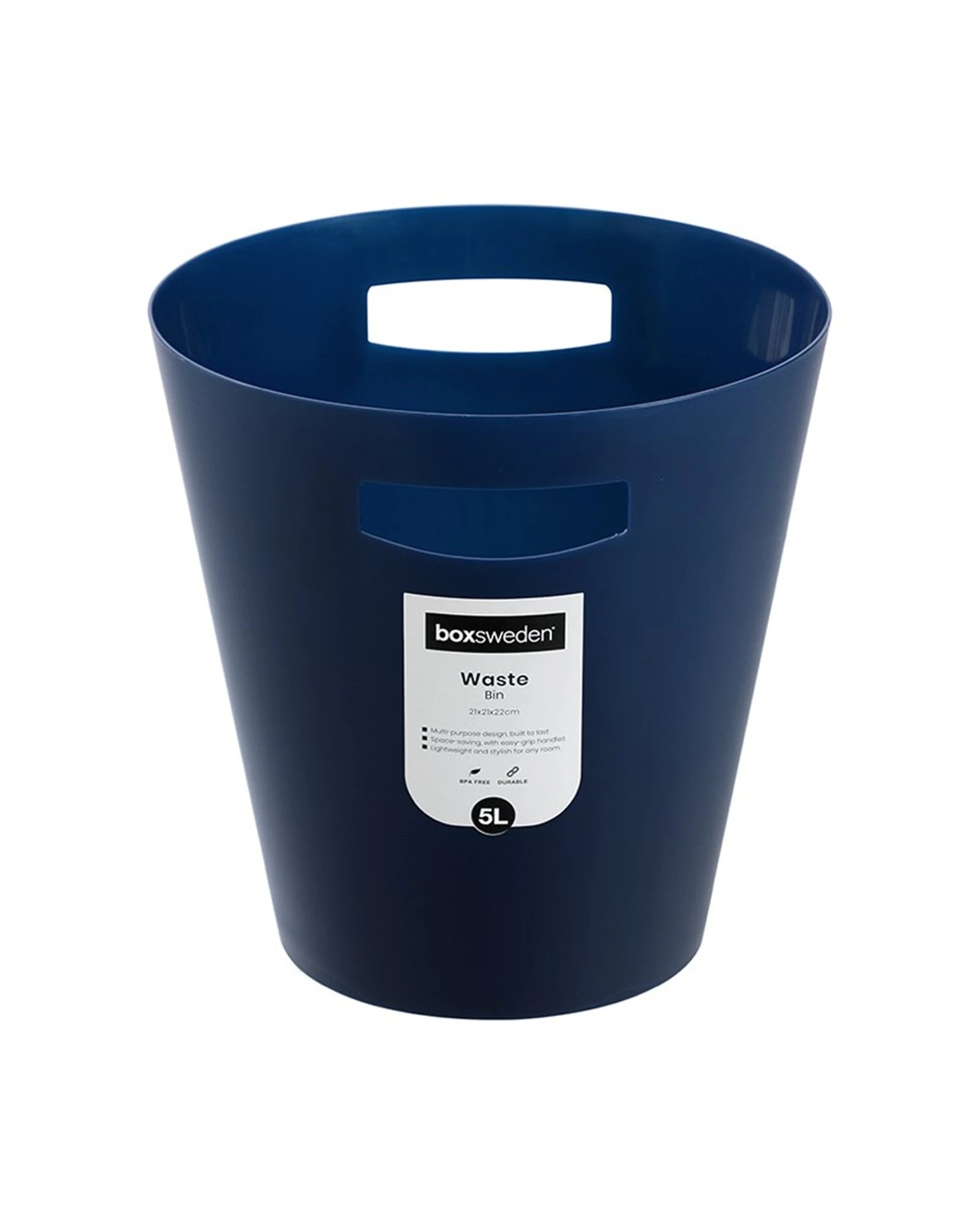 1 Boxsweden Waste Bin Rubbish Trashcan With Handle Compact 5L - Multi, 1 of 8