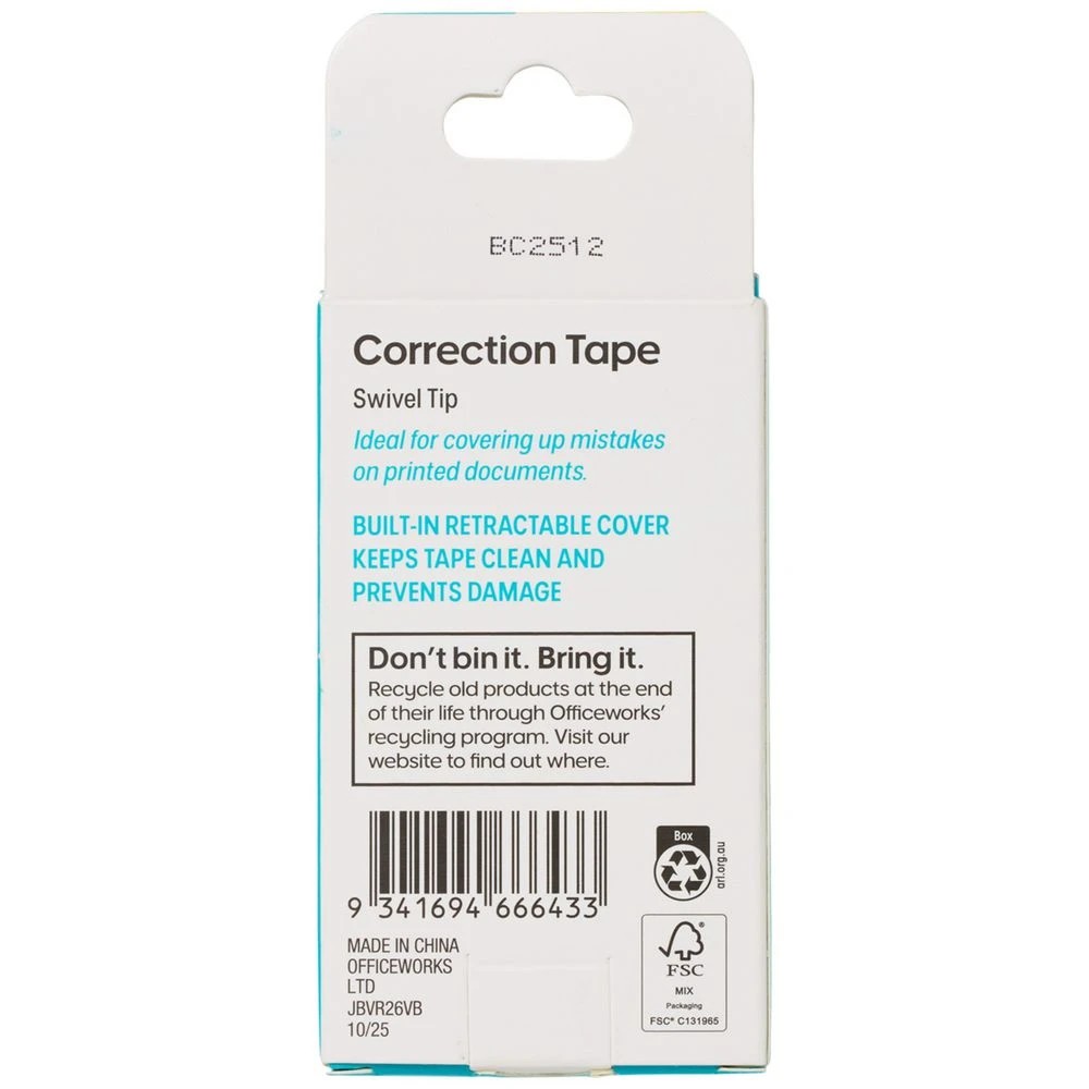 3 J.Burrows Pressable Correction Tape 5mmx6m, 3 of 3