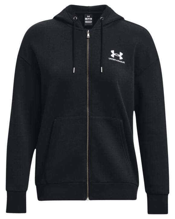 Under Armour Womens Essential Fleece Full-Zip Black Jacket