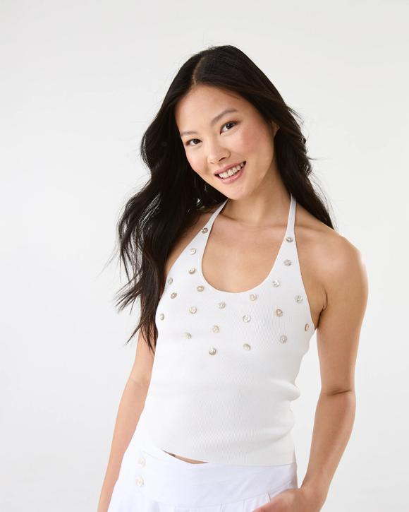 Sleeveless Button Detail Top