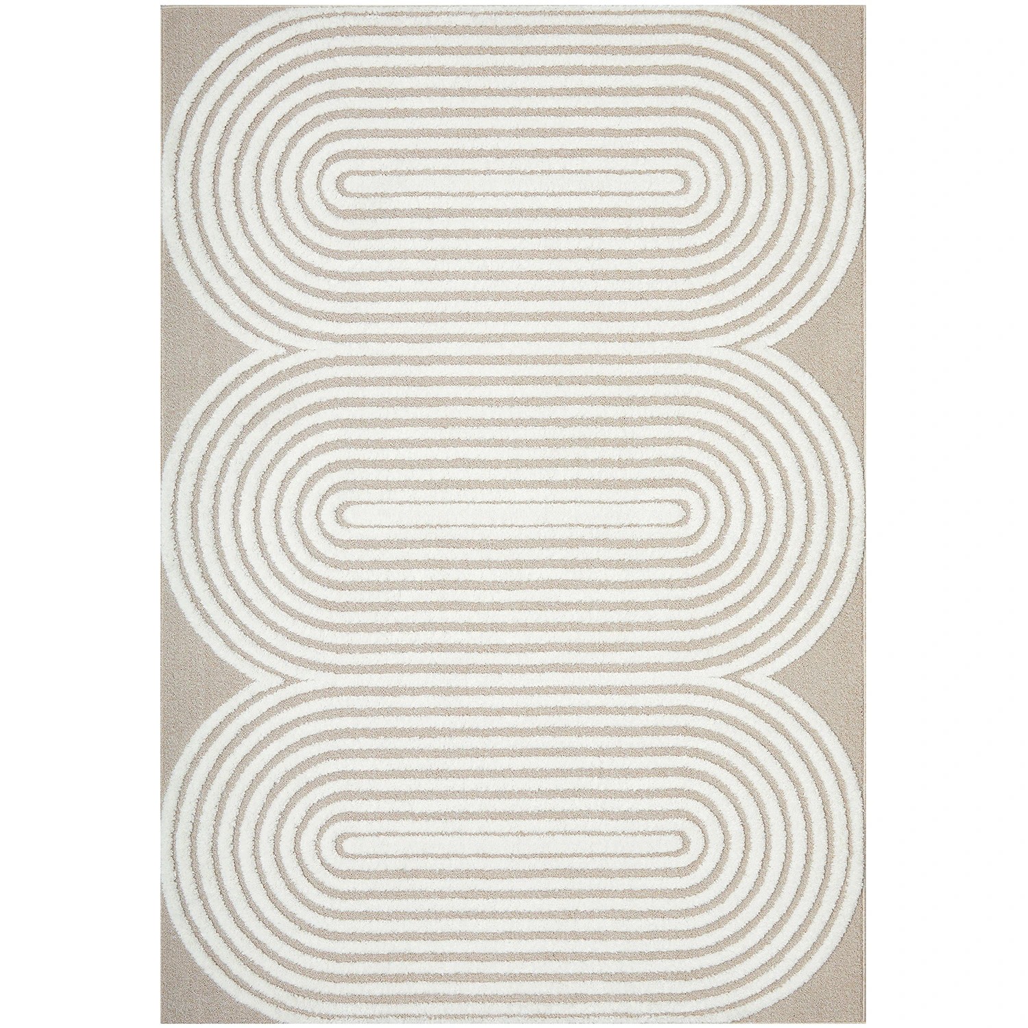 2 Common Ground Rugs Nirvana Carl 230x160cm - Medium Power Loomed Pet Friendly Floor Rug - Beige, 2 of 7
