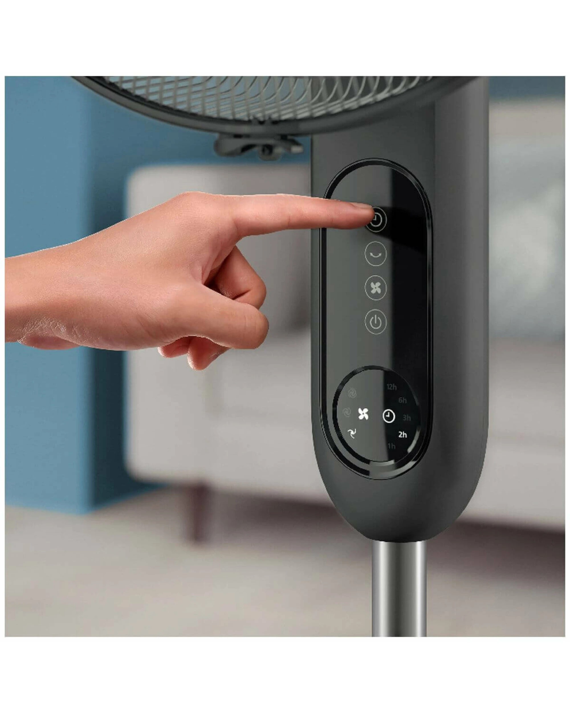 4 Philips 1000 Series 131cm Pedestal Fan Black, 4 of 5