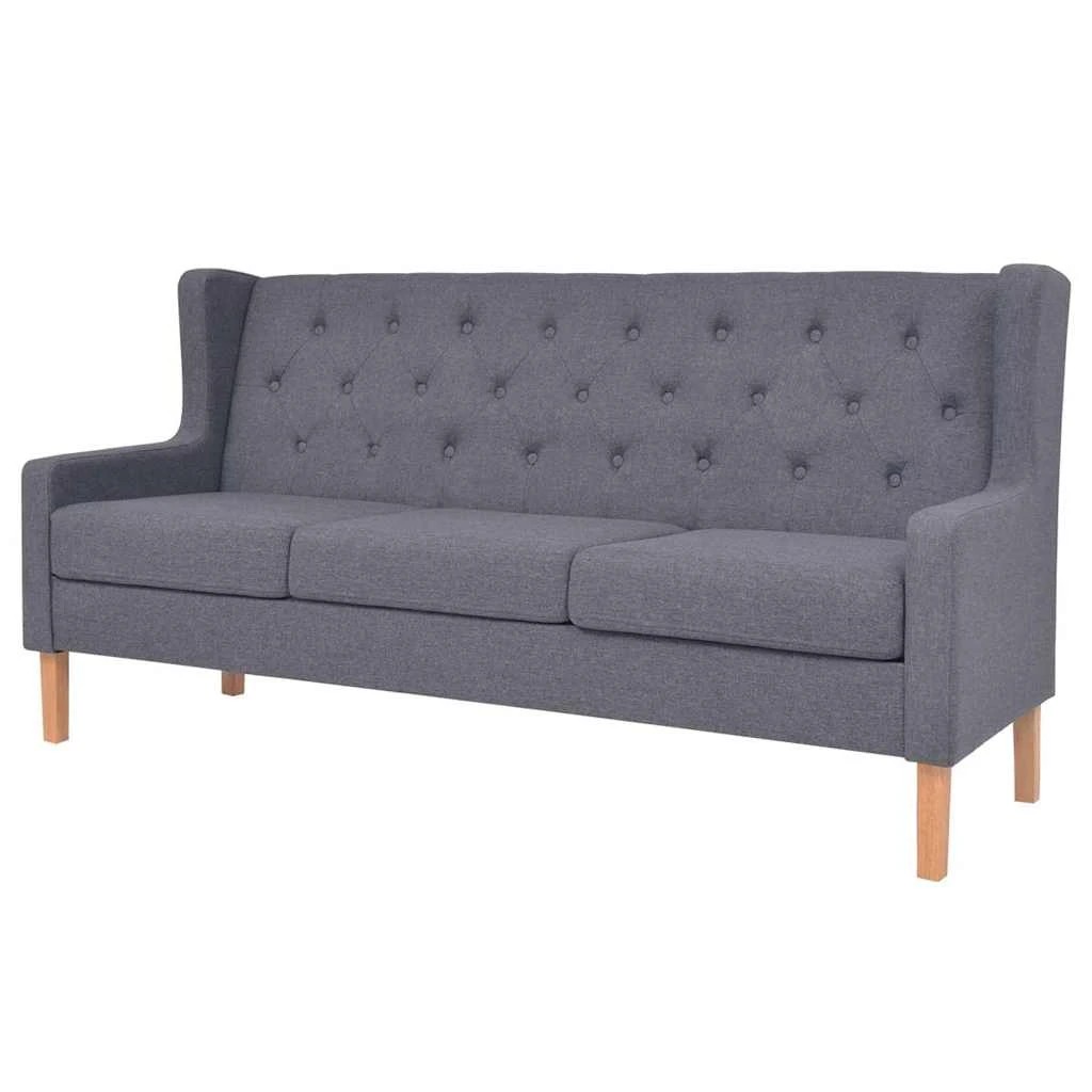 2 Vidaxl Sofa Set 2 Pieces Fabric - Grey, 2 of 10