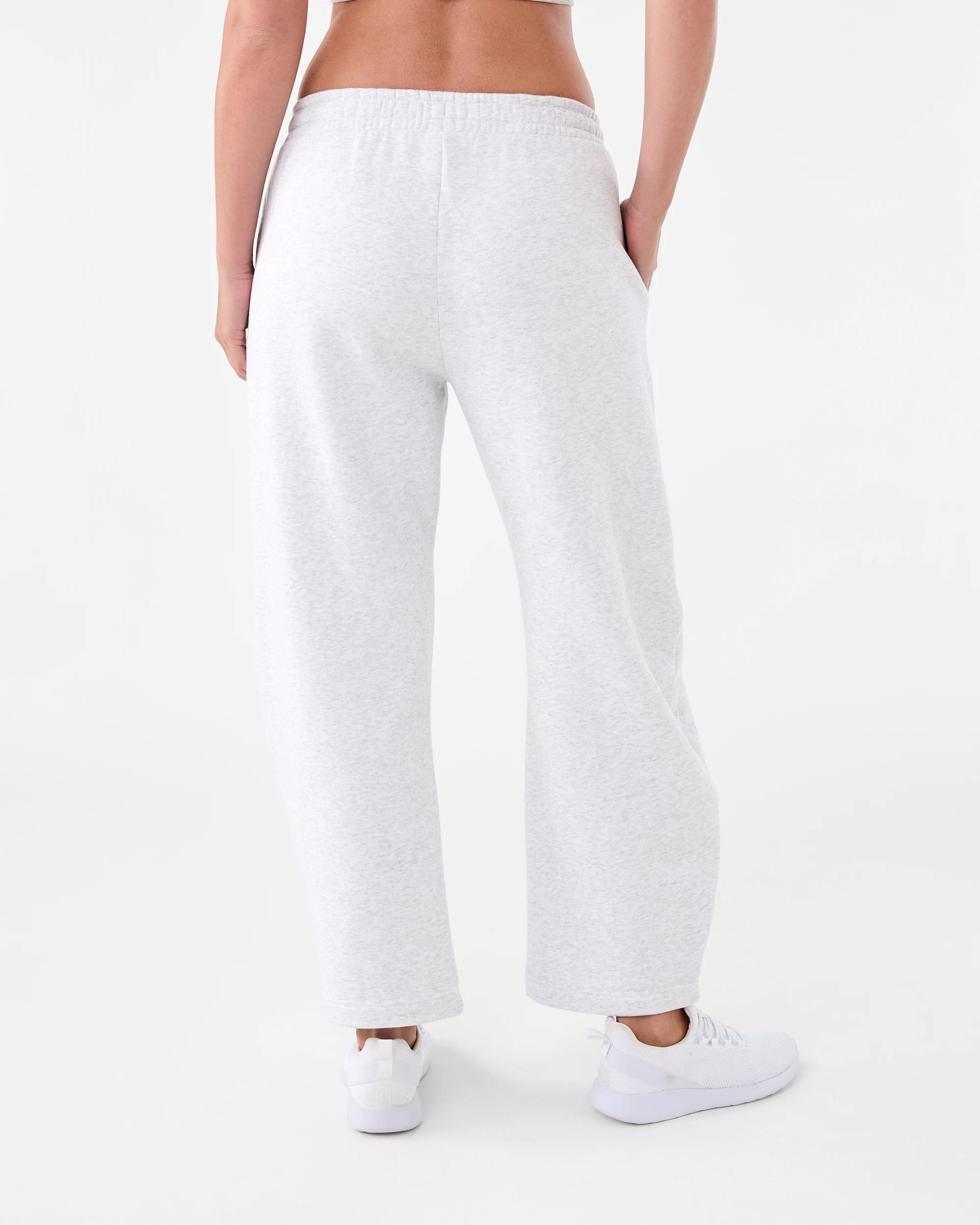 3 Active Womens Barrel Leg Fleece Trackpants Heather, 3 of 7