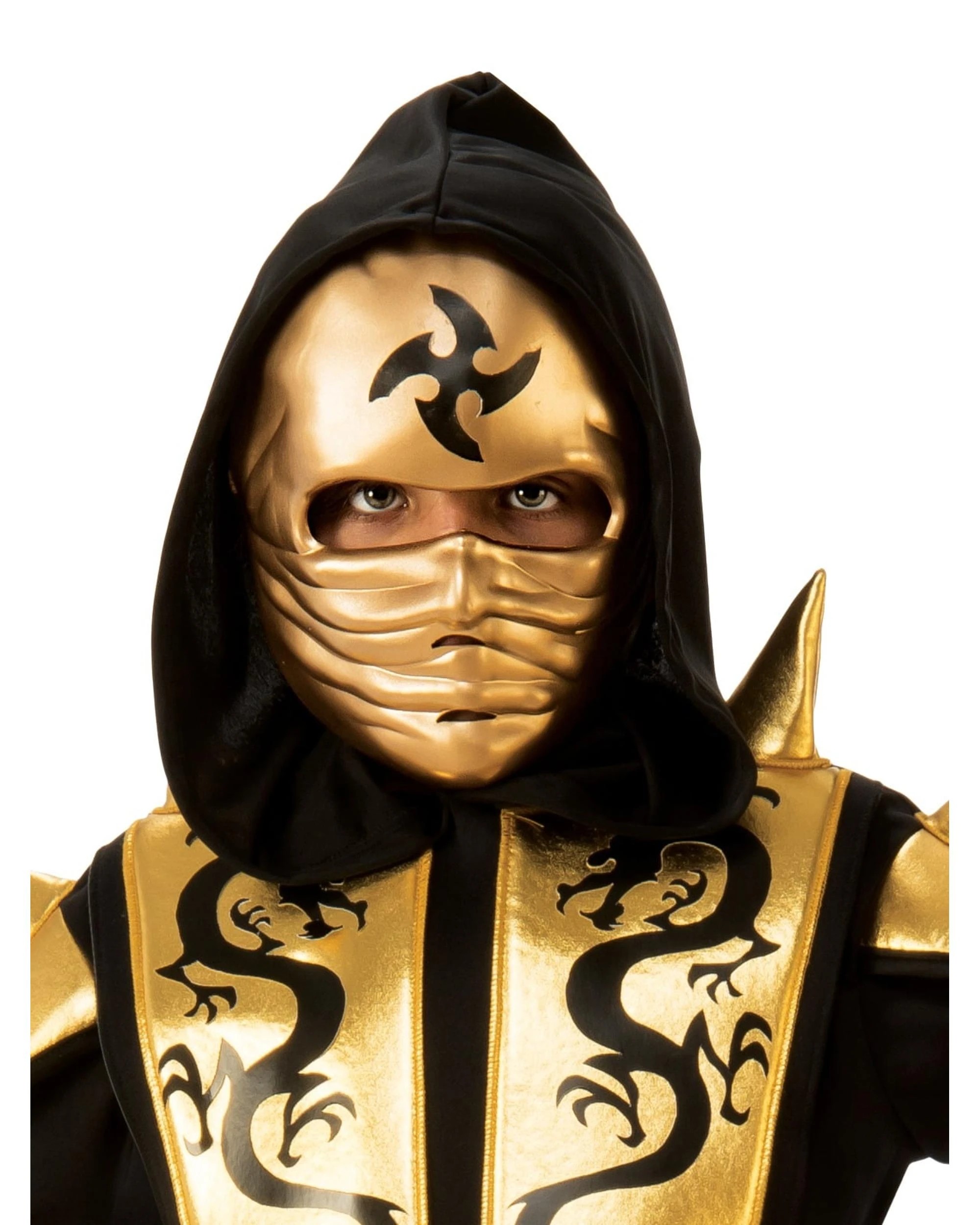 2 Gold Ninja Child Costume Size 5-7 Years, 2 of 4