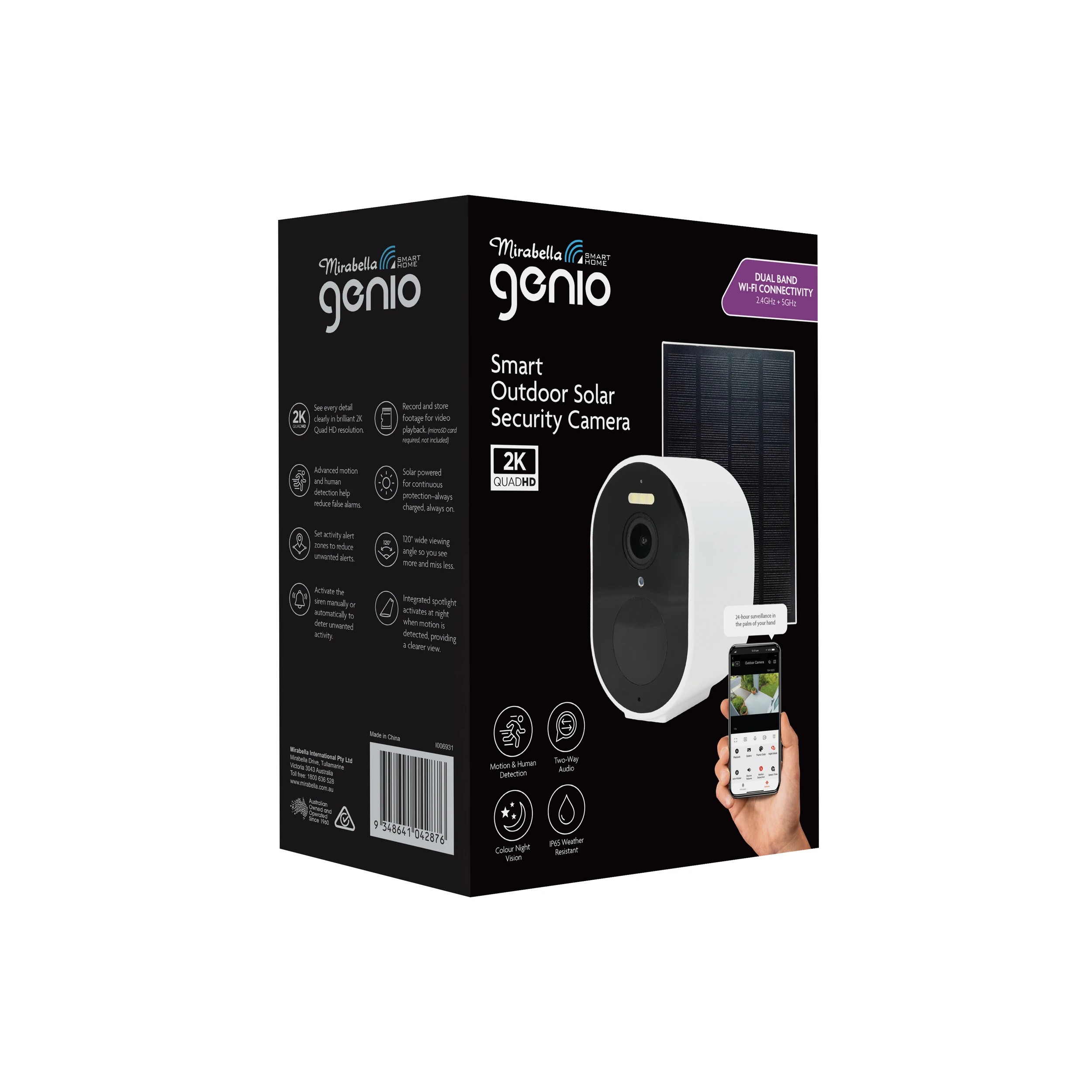 9 Mirabella Genio Smart Outdoor Solar Security Camera, 9 of 10