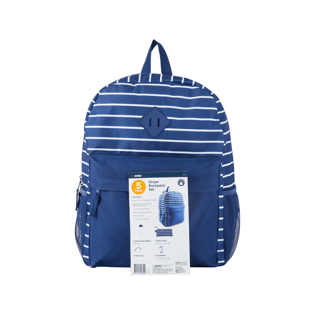 7 5 Piece Stripe Backpack Set, 7 of 7