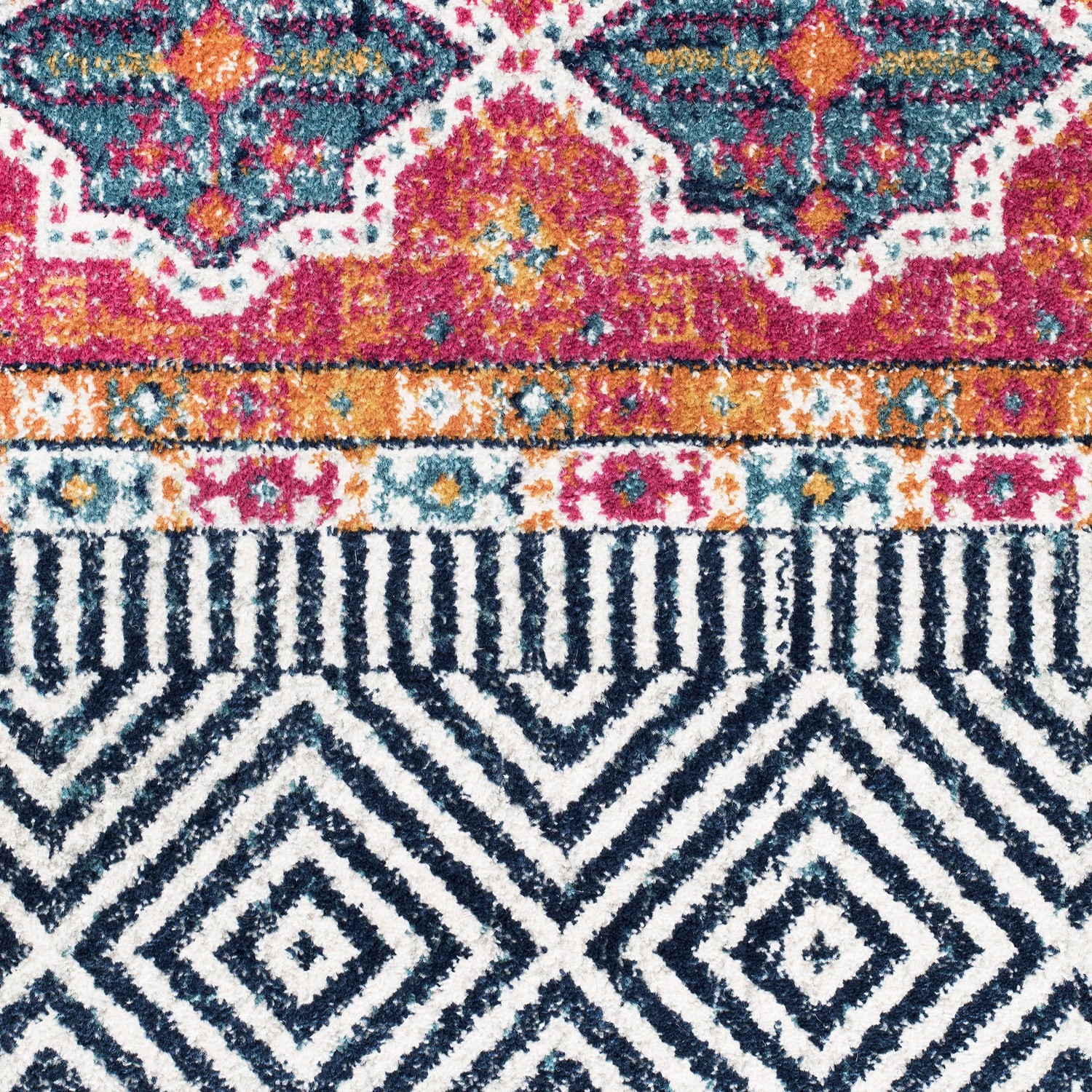 4 Common Ground Rugs Bluebay 455 200x200cm - Medium Round Rug - Blue, 4 of 5