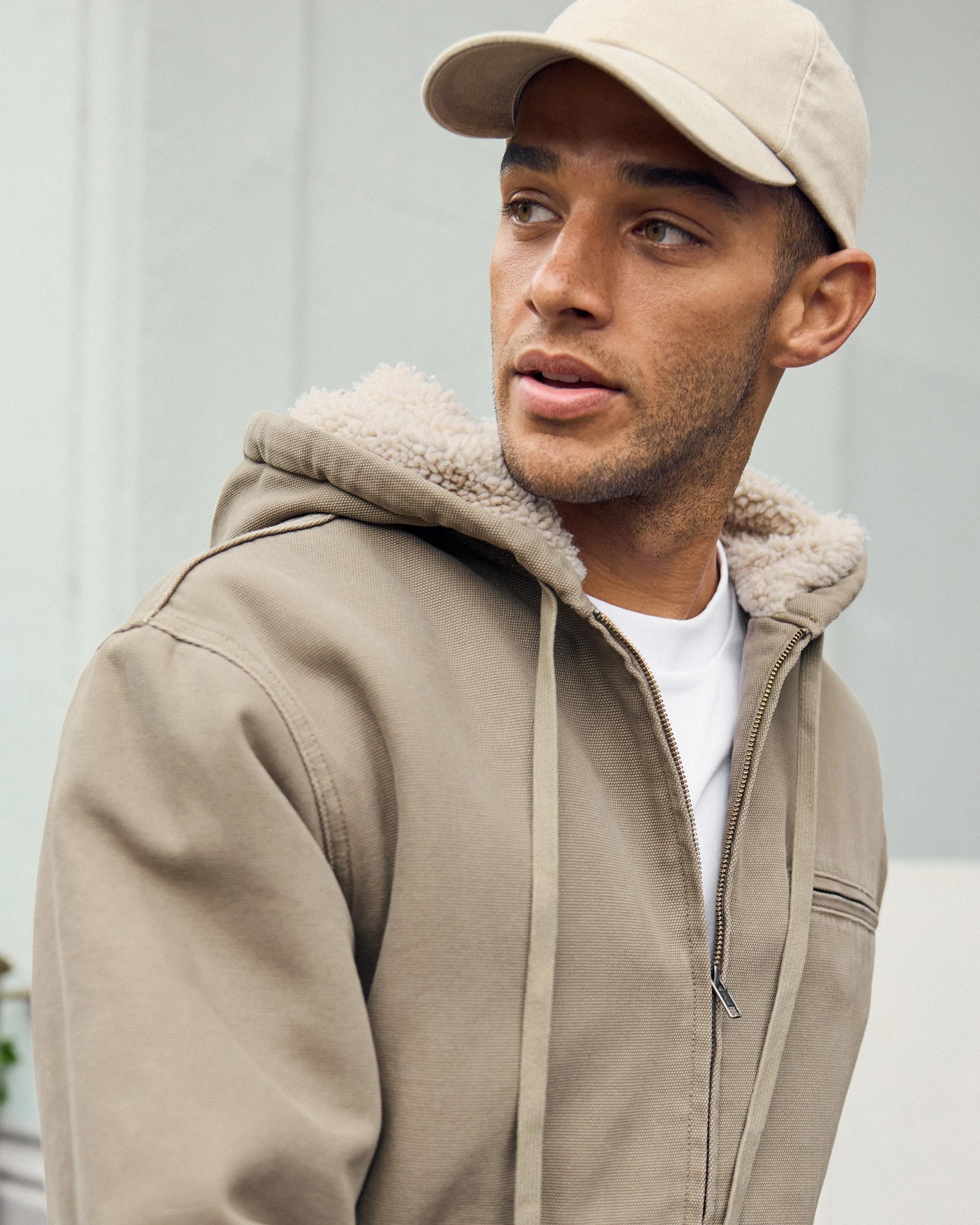 8 Commons Heavyweight Washed Hooded Worker Jacket KHAKI, 8 of 8