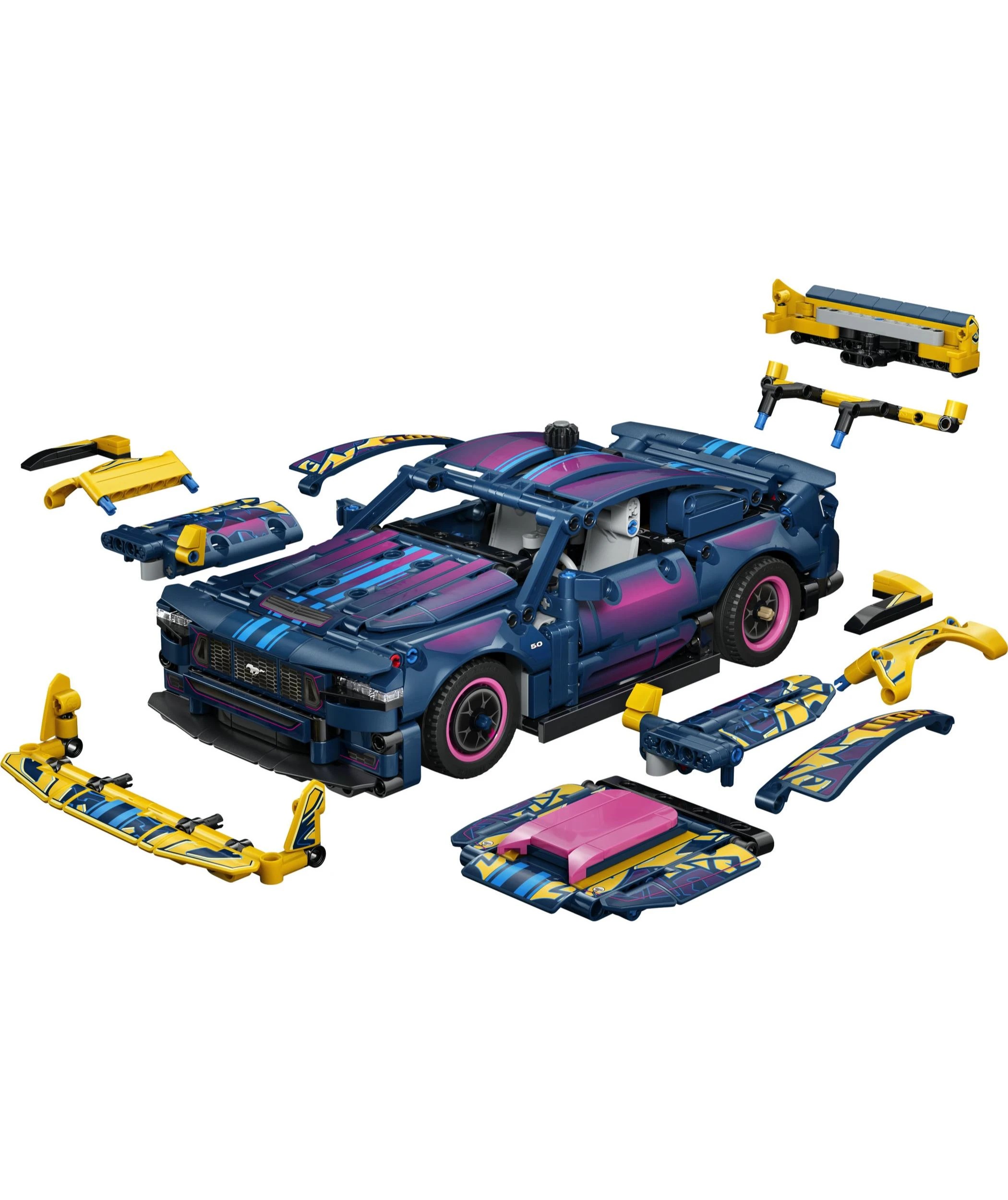 2 LEGO Technic Custom Garage Ford Mustang GT Car 42236, 2 of 10