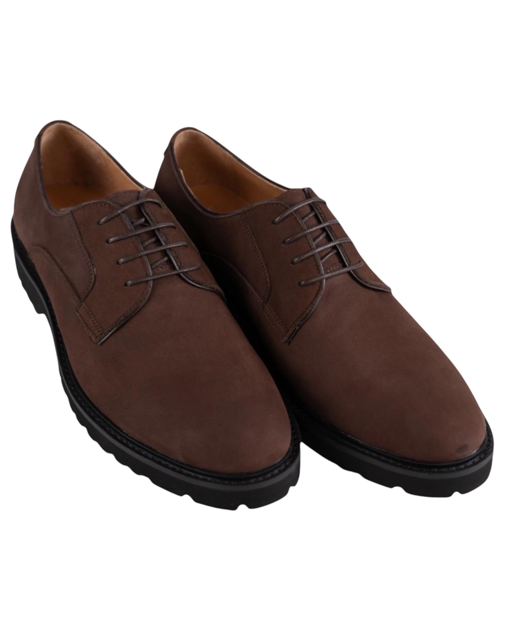6 Batsanis Mens Bowry Lace Up Work Formal Shoes BROWN, 6 of 6