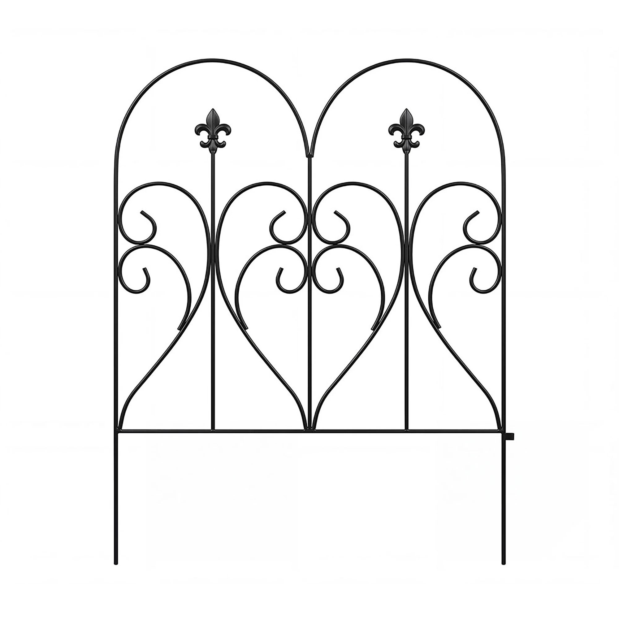 2 Mountview Decorative Garden Fence 5-Panel Animal Barrier Flower Edging Border, 2 of 7