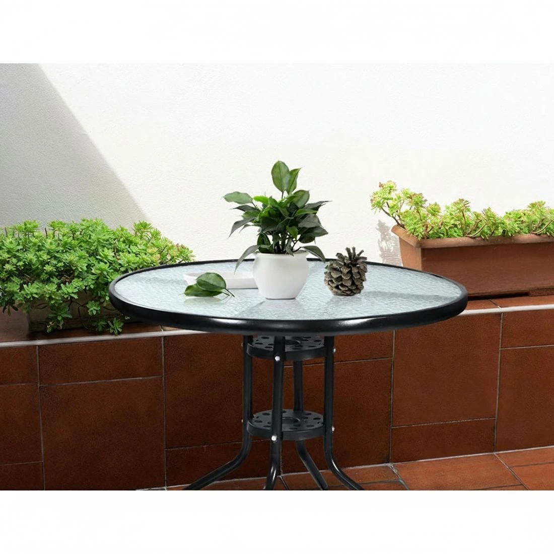 5 Gardeon 3PC Bistro Set Outdoor Furniture Rattan Table Chairs Cushion Patio - Black, 5 of 6