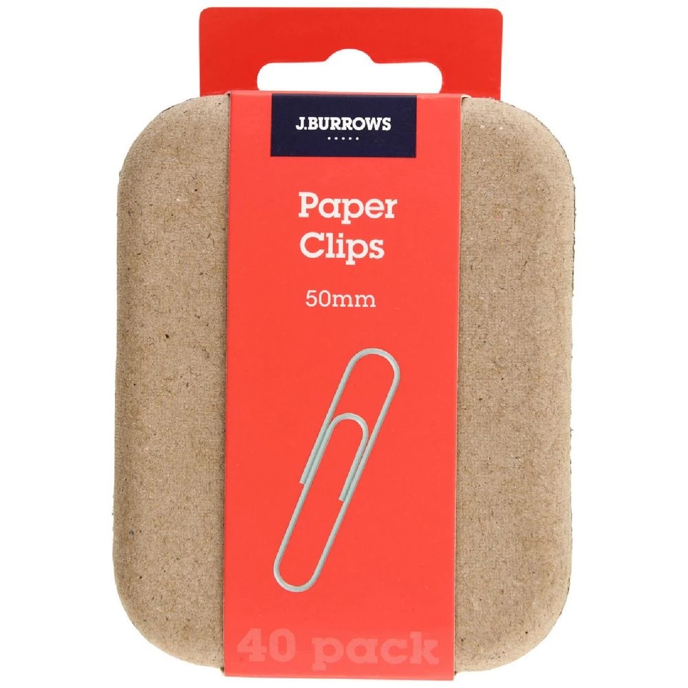 1 J.Burrows Paper Clips 50mm Green 40 Pack, 1 of 6