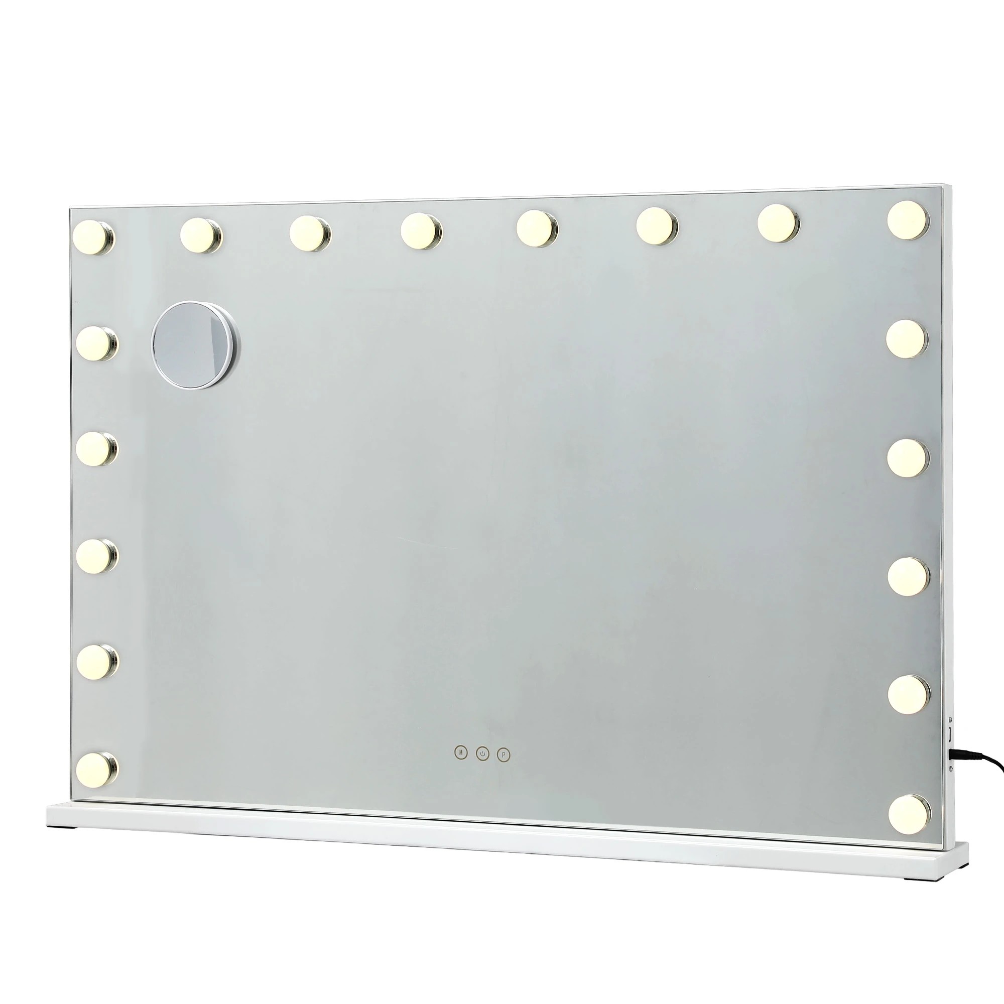 1 Embellir 90x60cm Makeup Mirror Large Hollywood Vanity Mirror with 18 Dimmable LED Bulbs - White, 1 of 8