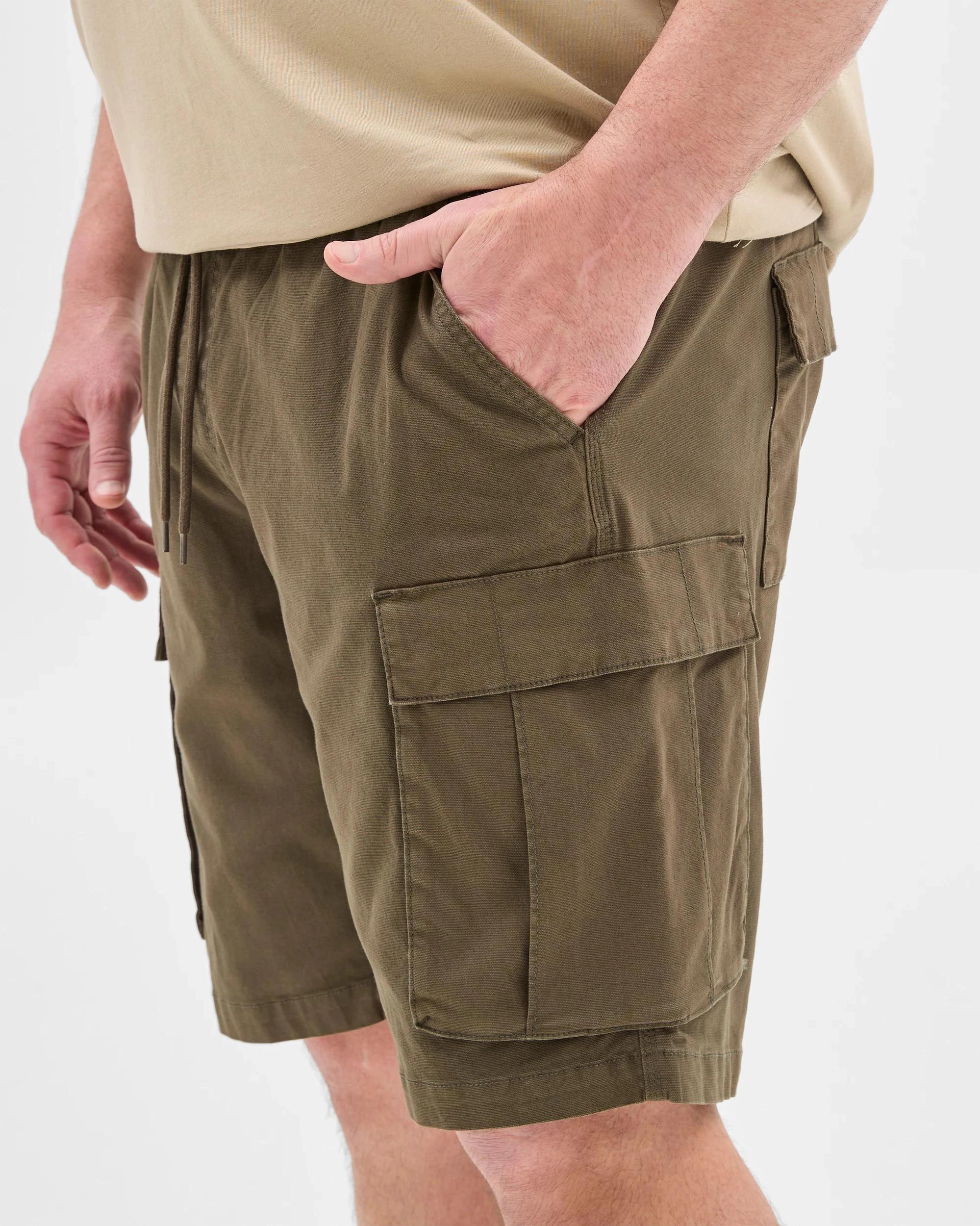 5 Target Man Plus Plus Size Australian Cotton Rich Cargo Shorts DARK OLIVE, 5 of 6