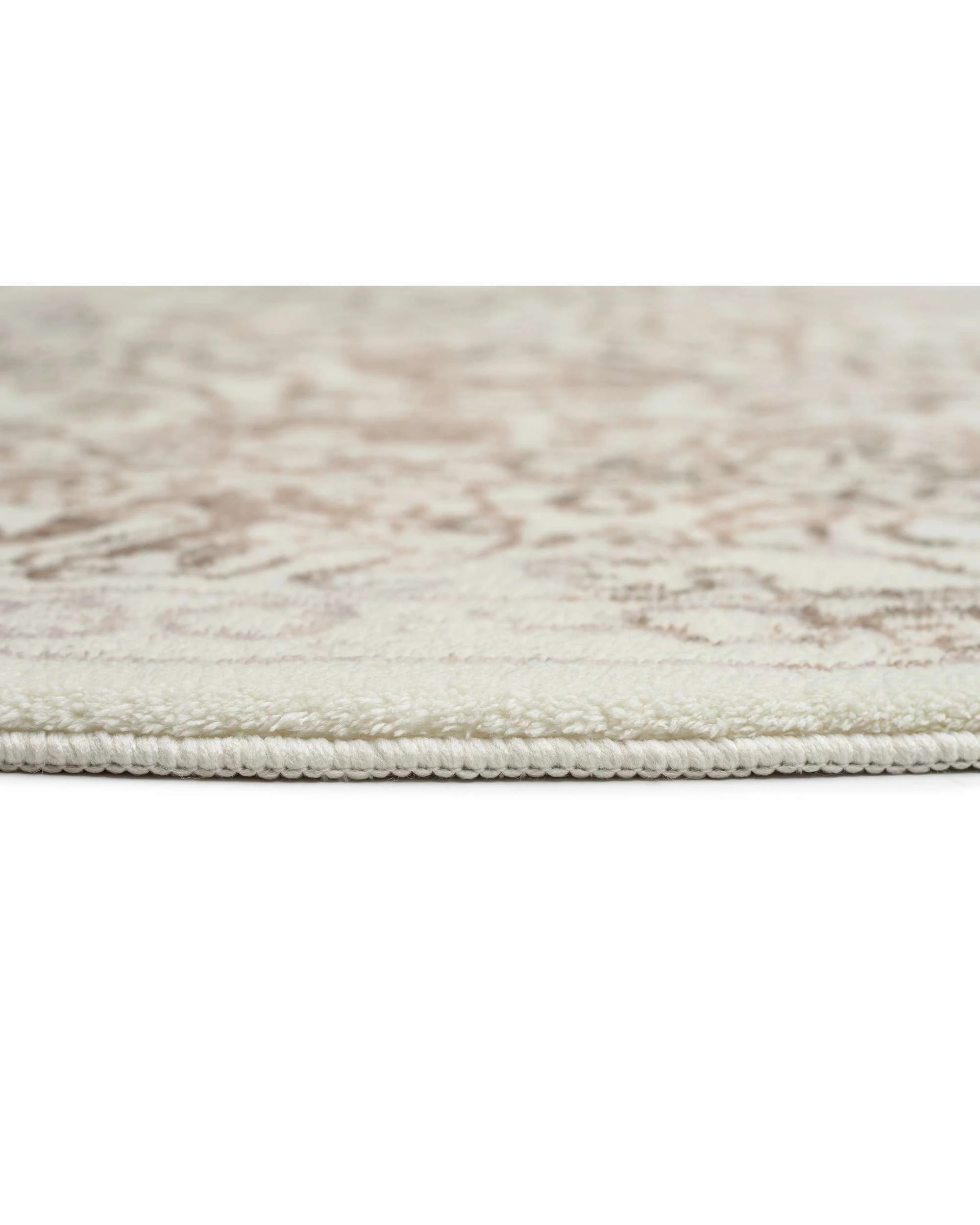 5 Loopsie Jaya Floral Washable Round Rug-200cm x 200cm - White, 5 of 5
