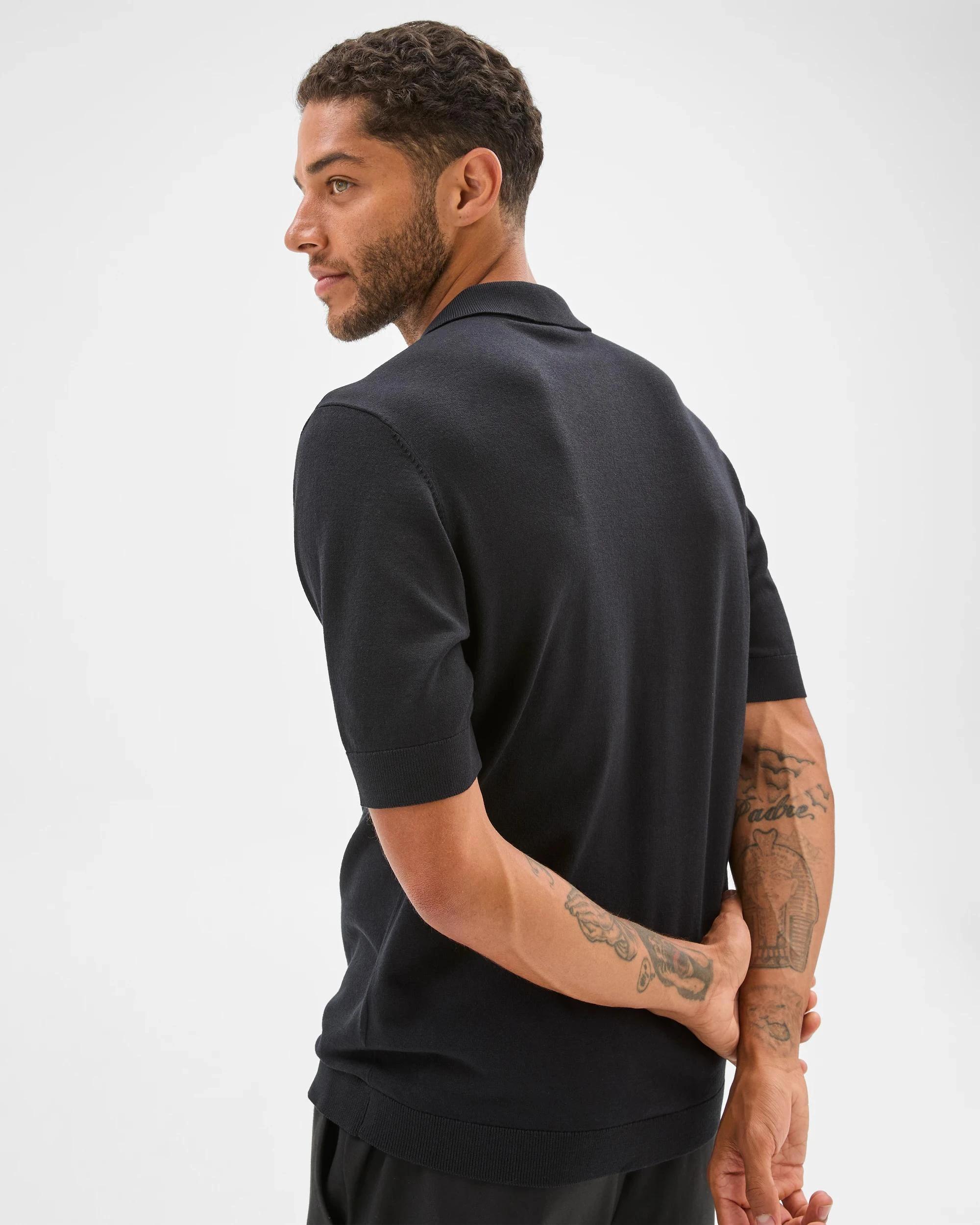 5 Preview Knit Polo Top BLACK, 5 of 6
