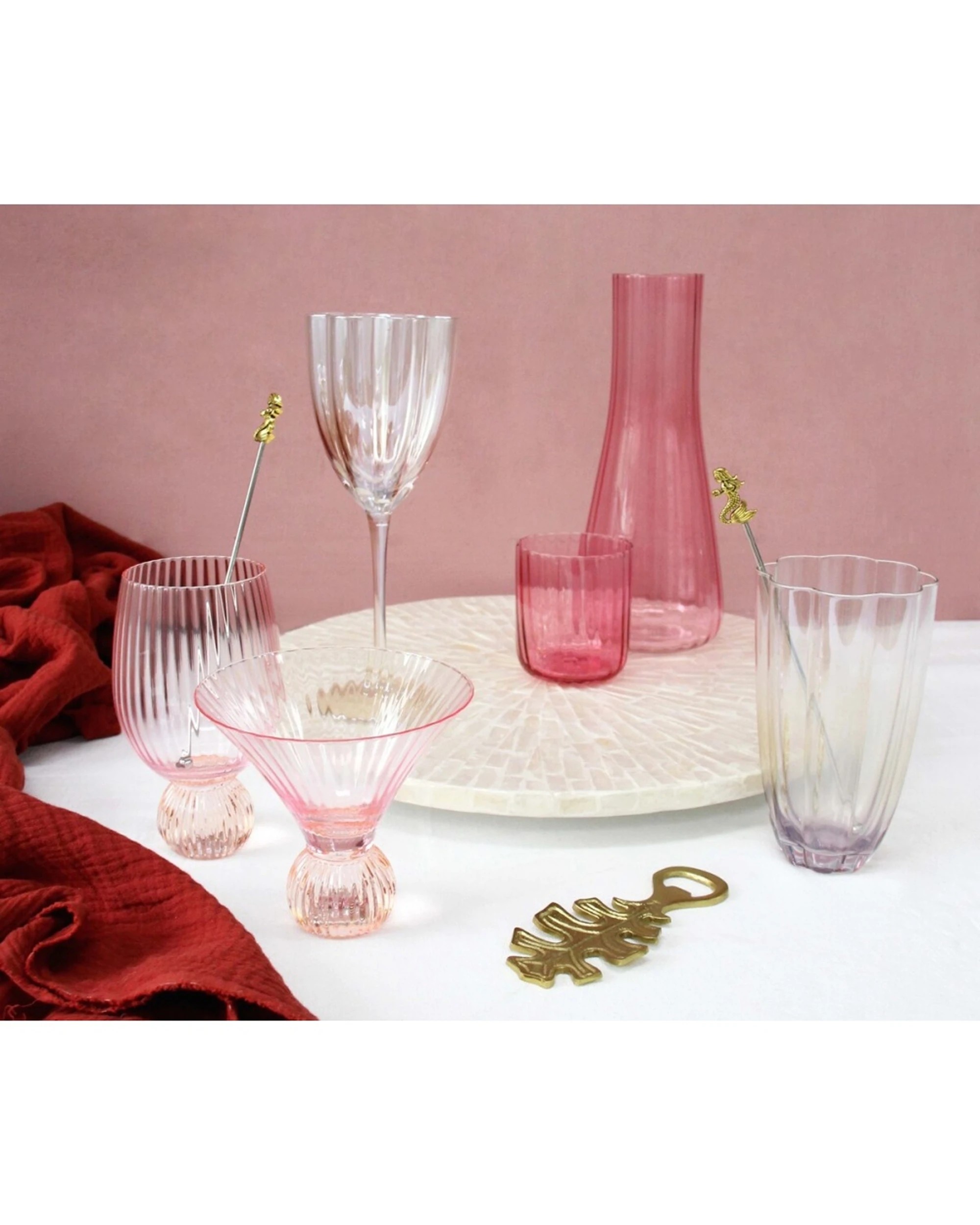 2 LVD Bubble Ball Martini Cocktail Dessert Barware 12.6cm Tequila Sunrise - Clear, 2 of 2