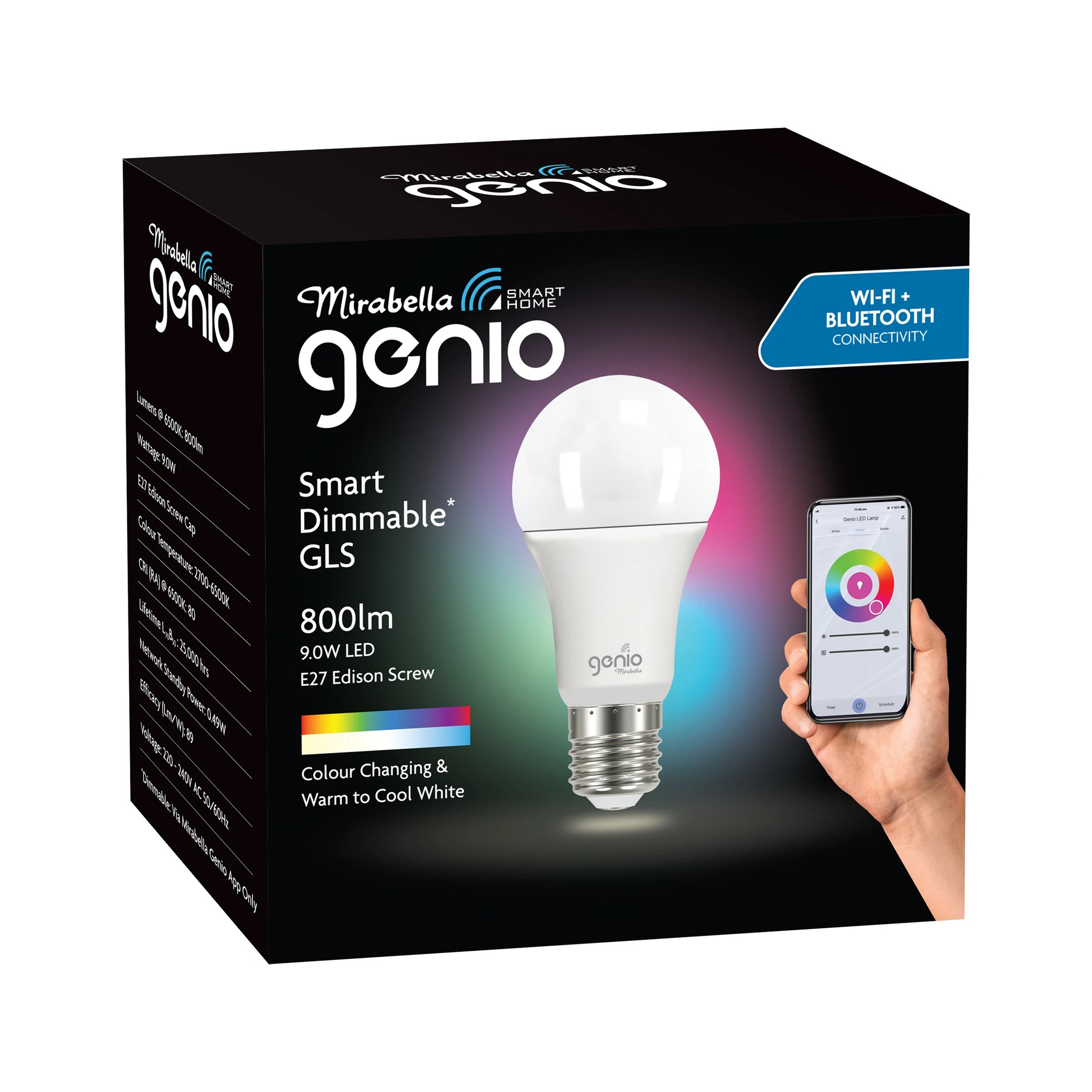 5 Mirabella Genio Wi-Fi 9W LED Dimmable Globe Bulb, 5 of 6