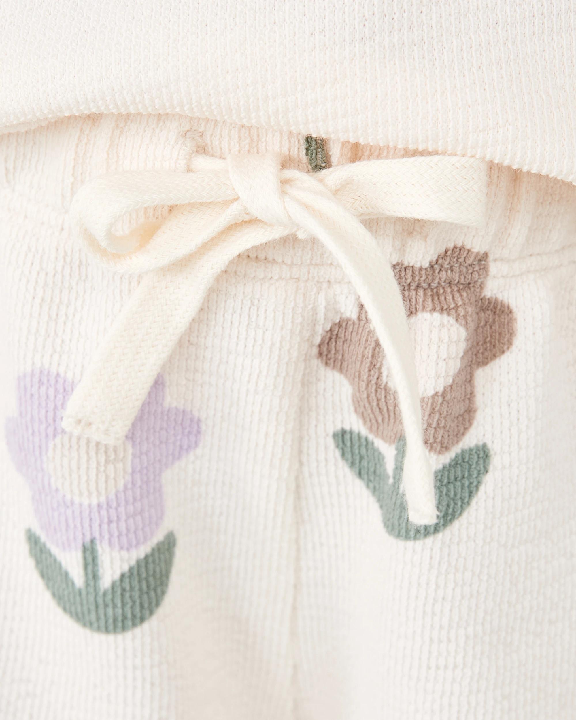 3 Slub Jacquard Shorts Bge Floral, 3 of 7