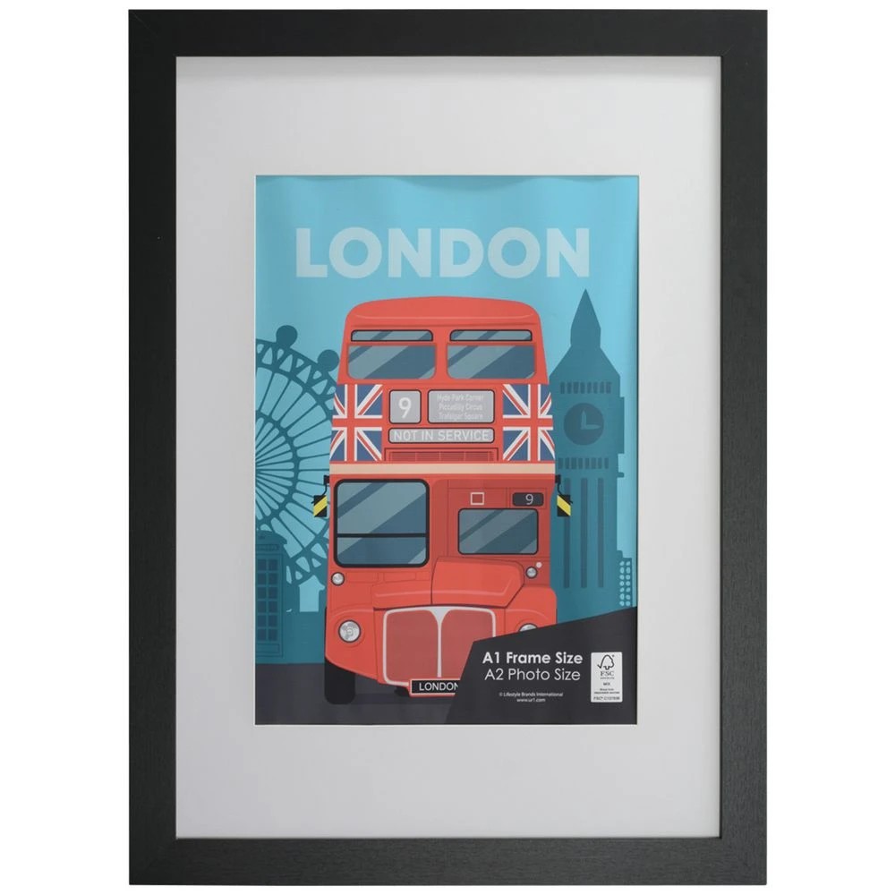 1 Cosmopolitan A1 with A2 Opening Poster Frame Black, 1 of 4