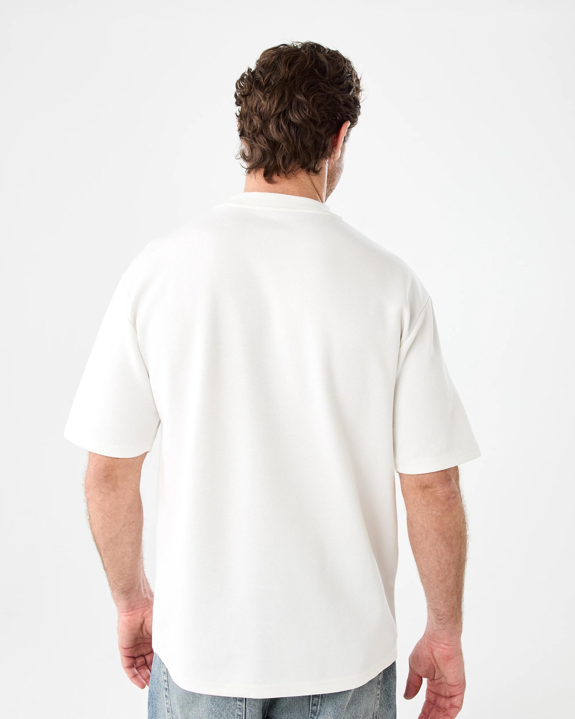 3 Textured Print T-shirt Wht Origin, 3 of 5