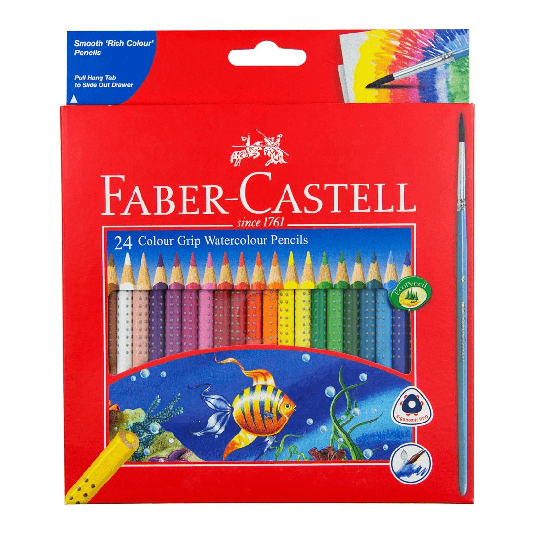 1 Faber-Castell Grip Watercolour Triangular Pencils 24 Pack, 1 of 5
