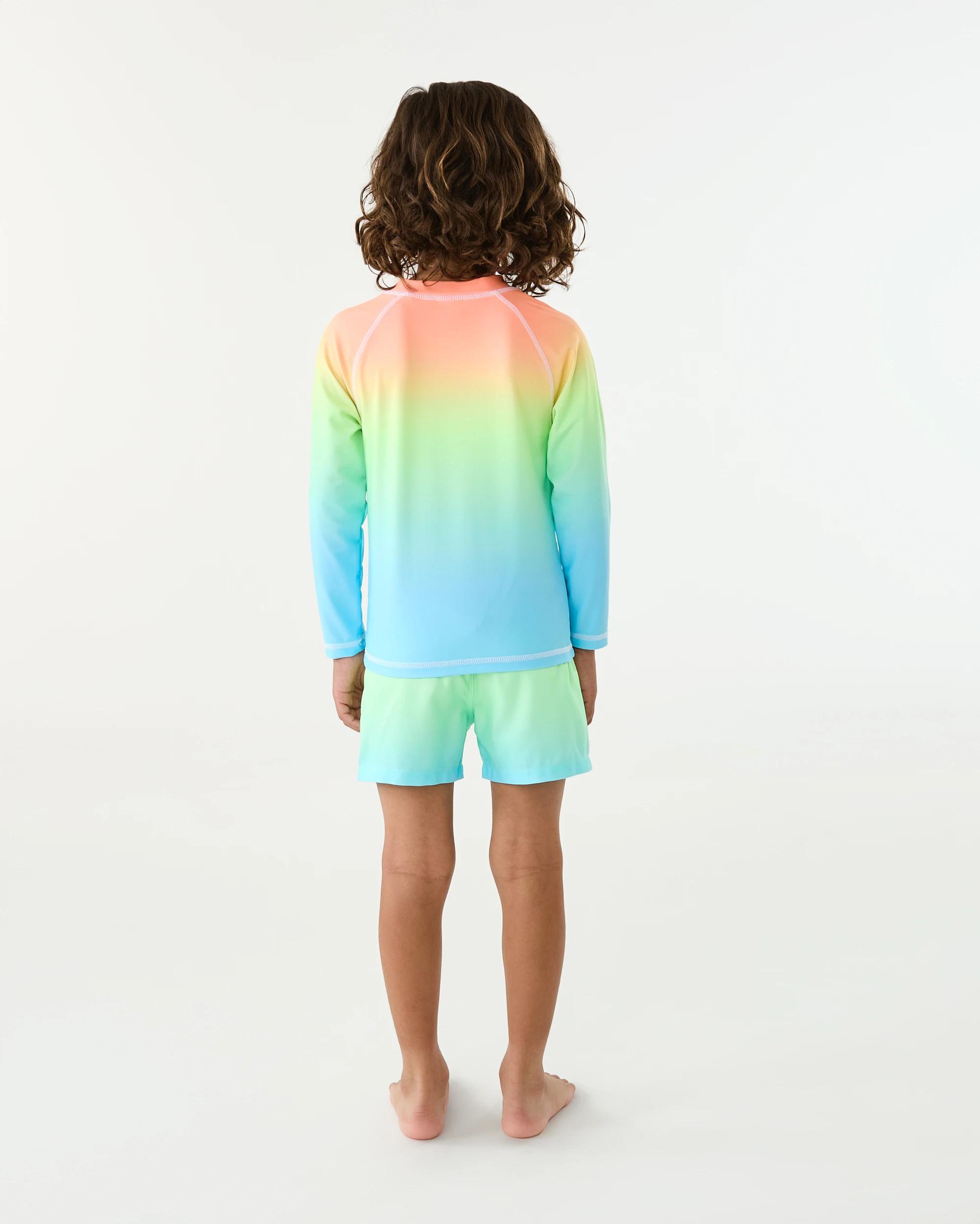 6 Printed Long Sleeve Rash Vest Ombre, 6 of 6