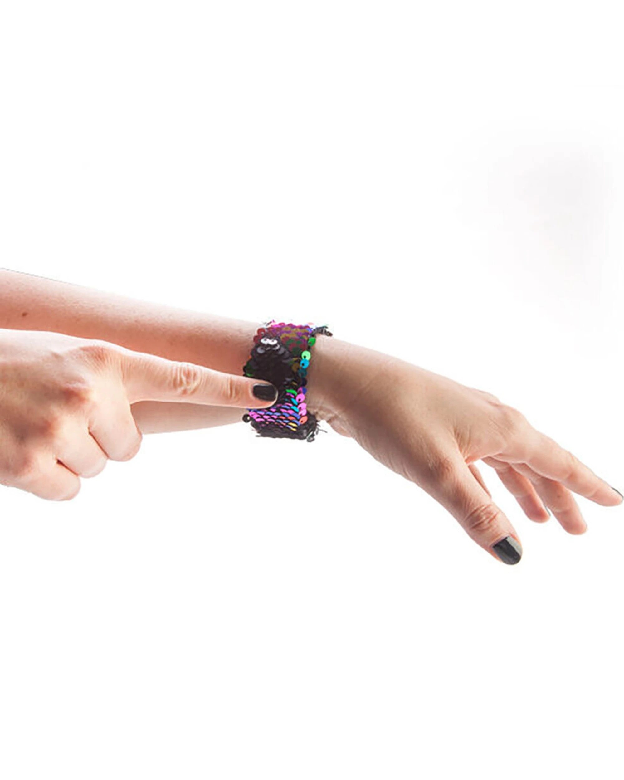 6 MDI 8PK Kid's Reversible Sequin Snap Wrist Band Bracelet - Assorted, 6 of 8