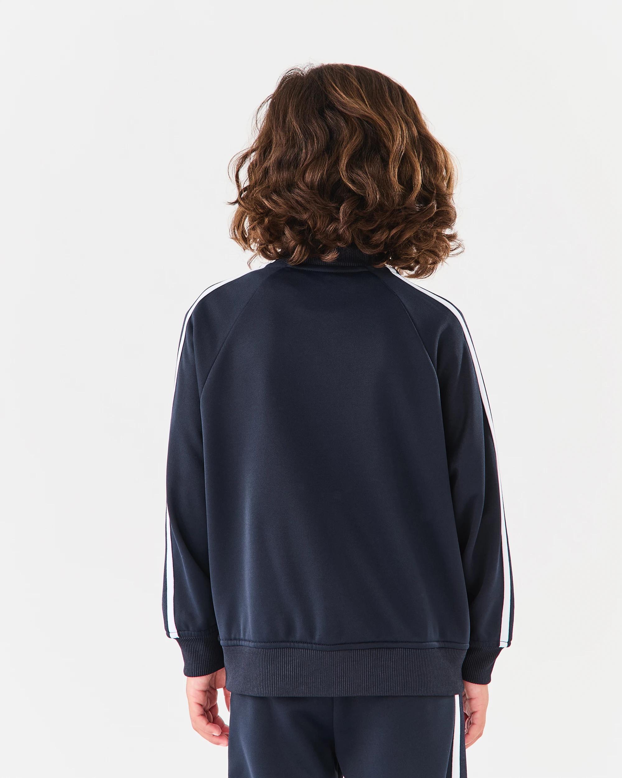 3 Tricot Zip Through Jacket Blu Slogan, 3 of 8