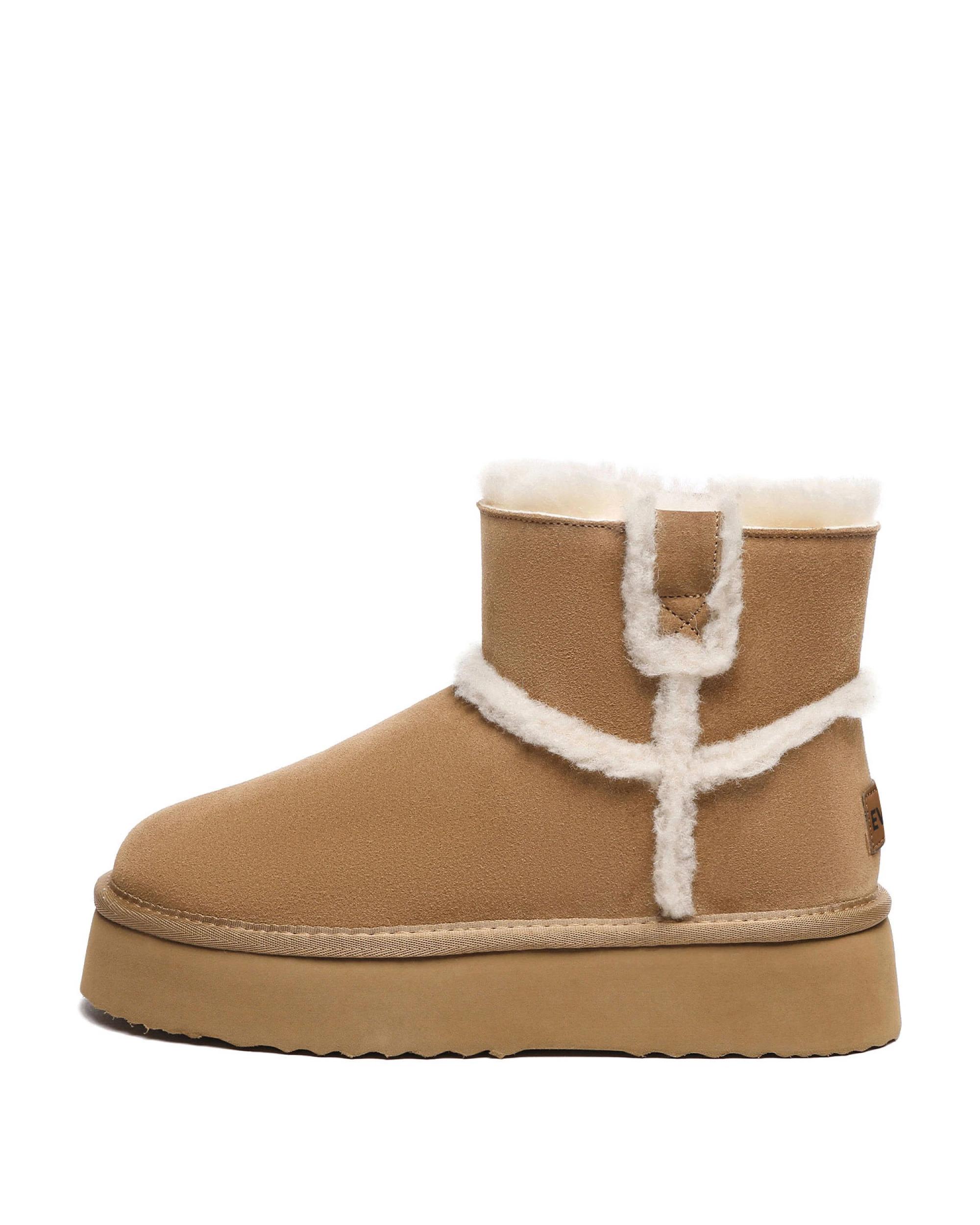 4 Everau Womens Schunck Platform CHESTNUT, 4 of 5